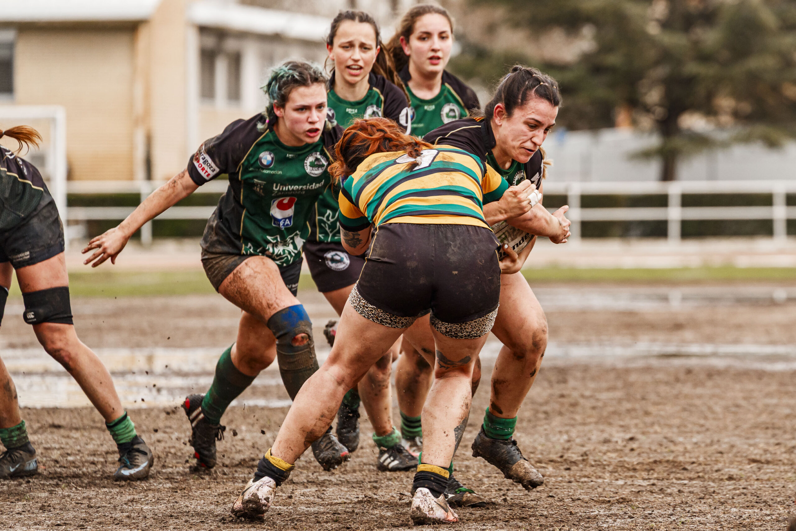 Imagenes correspondientes al partido de la jornada 9 de la DH Catalana de rugby femenino entre el CEFA Uniera y el INEF Lleida en el José Manuel J. Boix