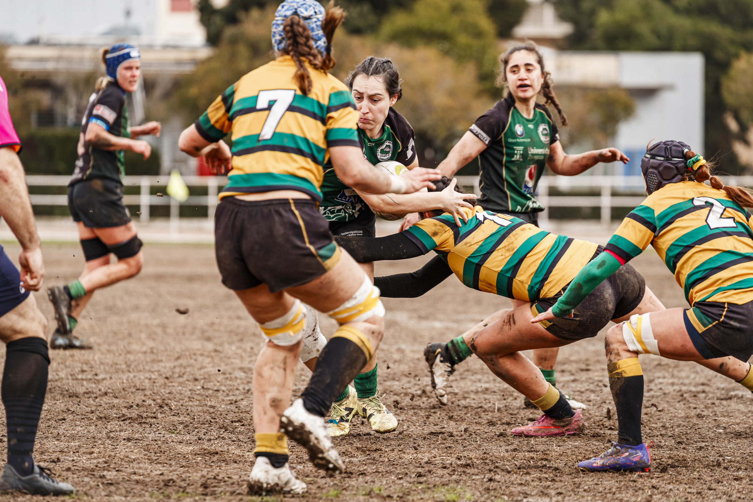 Imagenes correspondientes al partido de la jornada 9 de la DH Catalana de rugby femenino entre el CEFA Uniera y el INEF Lleida en el José Manuel J. Boix