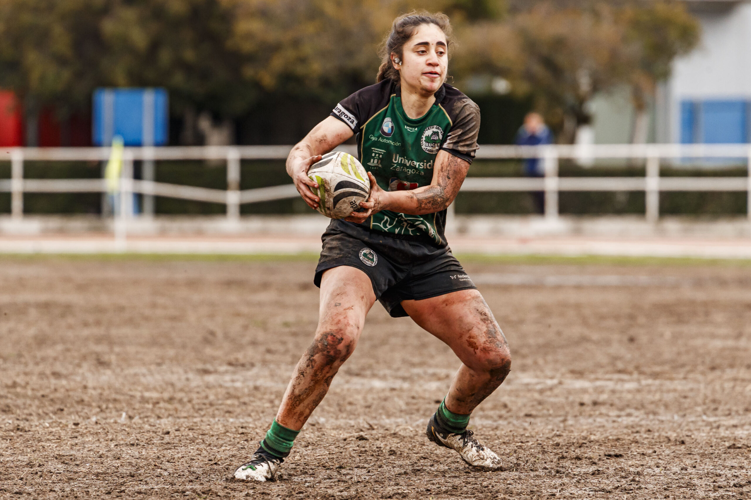 Imagenes correspondientes al partido de la jornada 9 de la DH Catalana de rugby femenino entre el CEFA Uniera y el INEF Lleida en el José Manuel J. Boix