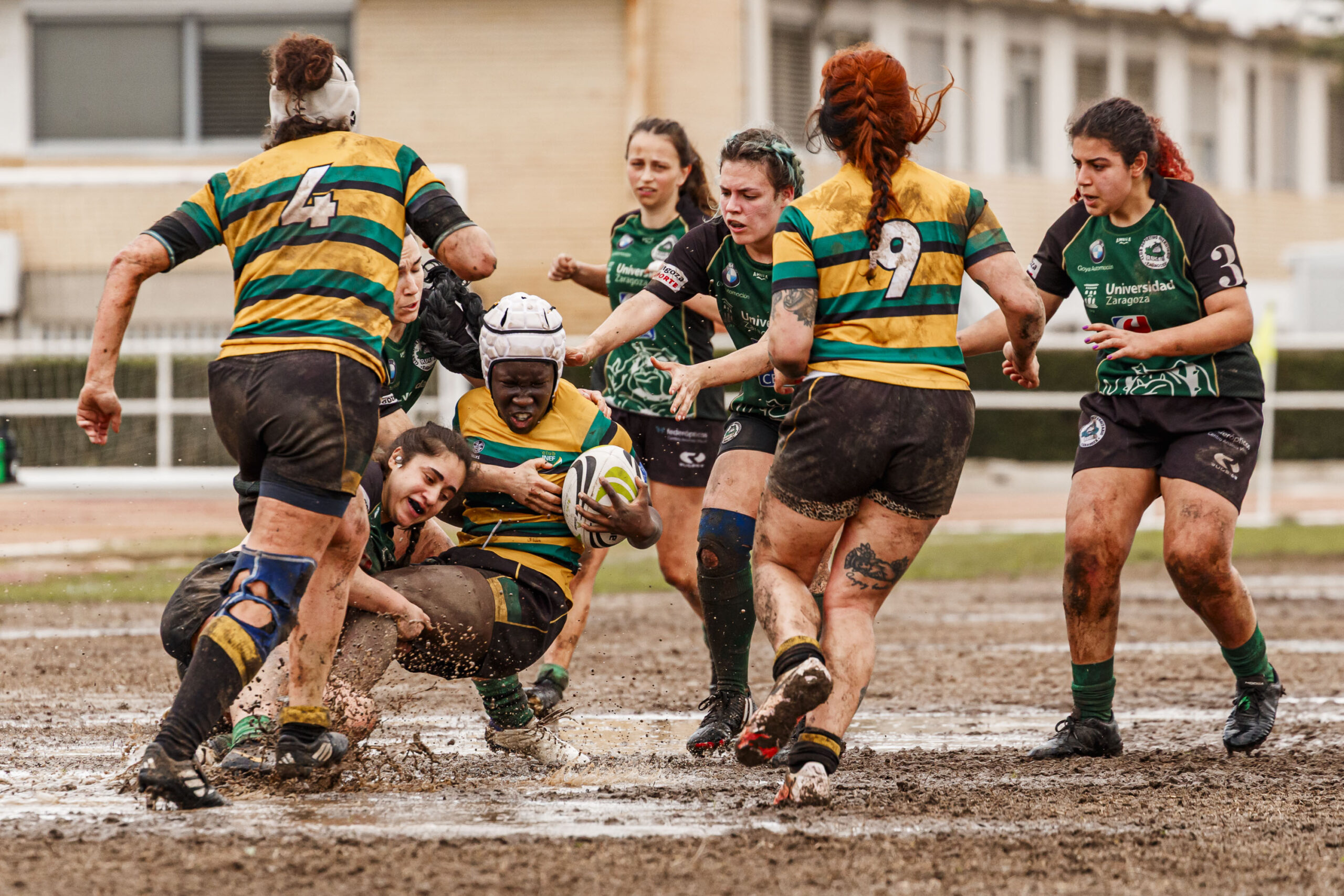 Imagenes correspondientes al partido de la jornada 9 de la DH Catalana de rugby femenino entre el CEFA Uniera y el INEF Lleida en el José Manuel J. Boix