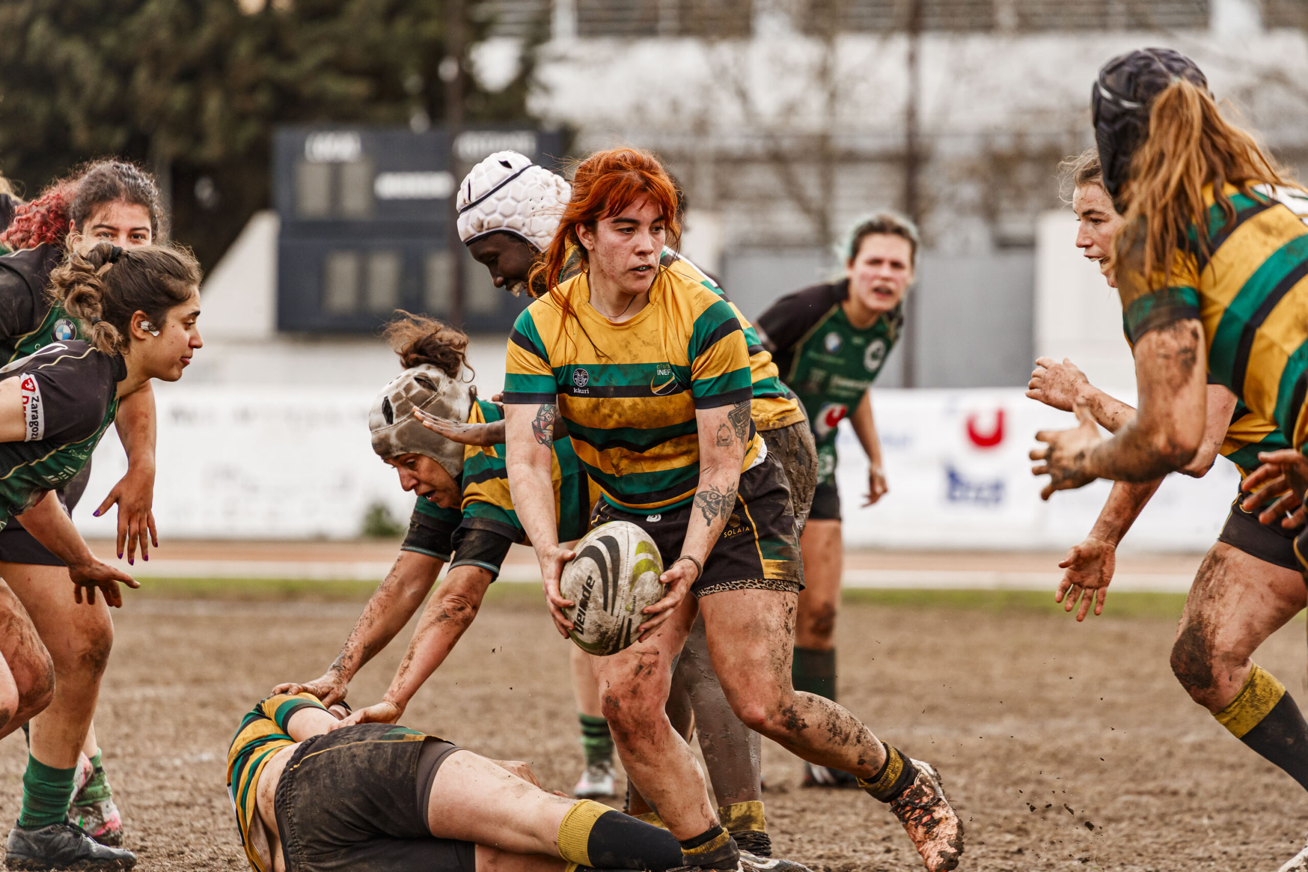 Imagenes correspondientes al partido de la jornada 9 de la DH Catalana de rugby femenino entre el CEFA Uniera y el INEF Lleida en el José Manuel J. Boix