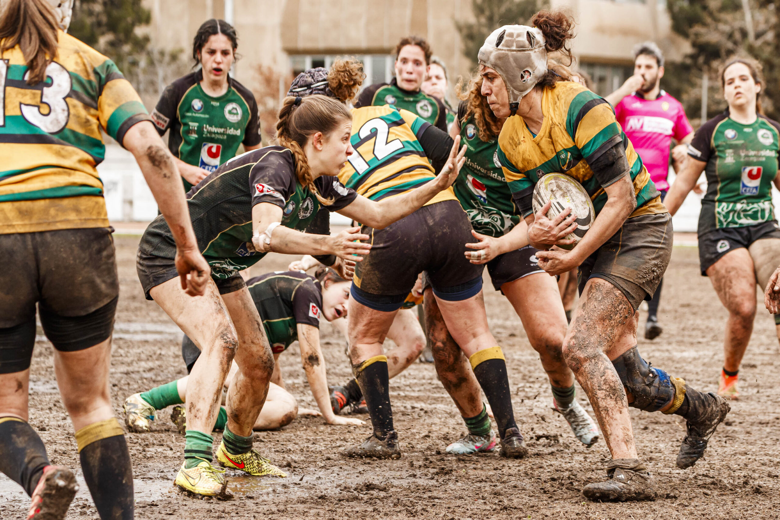 Imagenes correspondientes al partido de la jornada 9 de la DH Catalana de rugby femenino entre el CEFA Uniera y el INEF Lleida en el José Manuel J. Boix