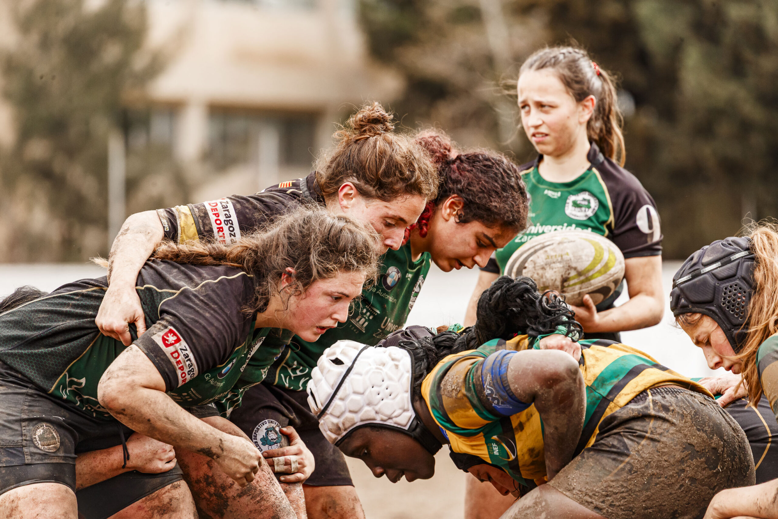 Imagenes correspondientes al partido de la jornada 9 de la DH Catalana de rugby femenino entre el CEFA Uniera y el INEF Lleida en el José Manuel J. Boix