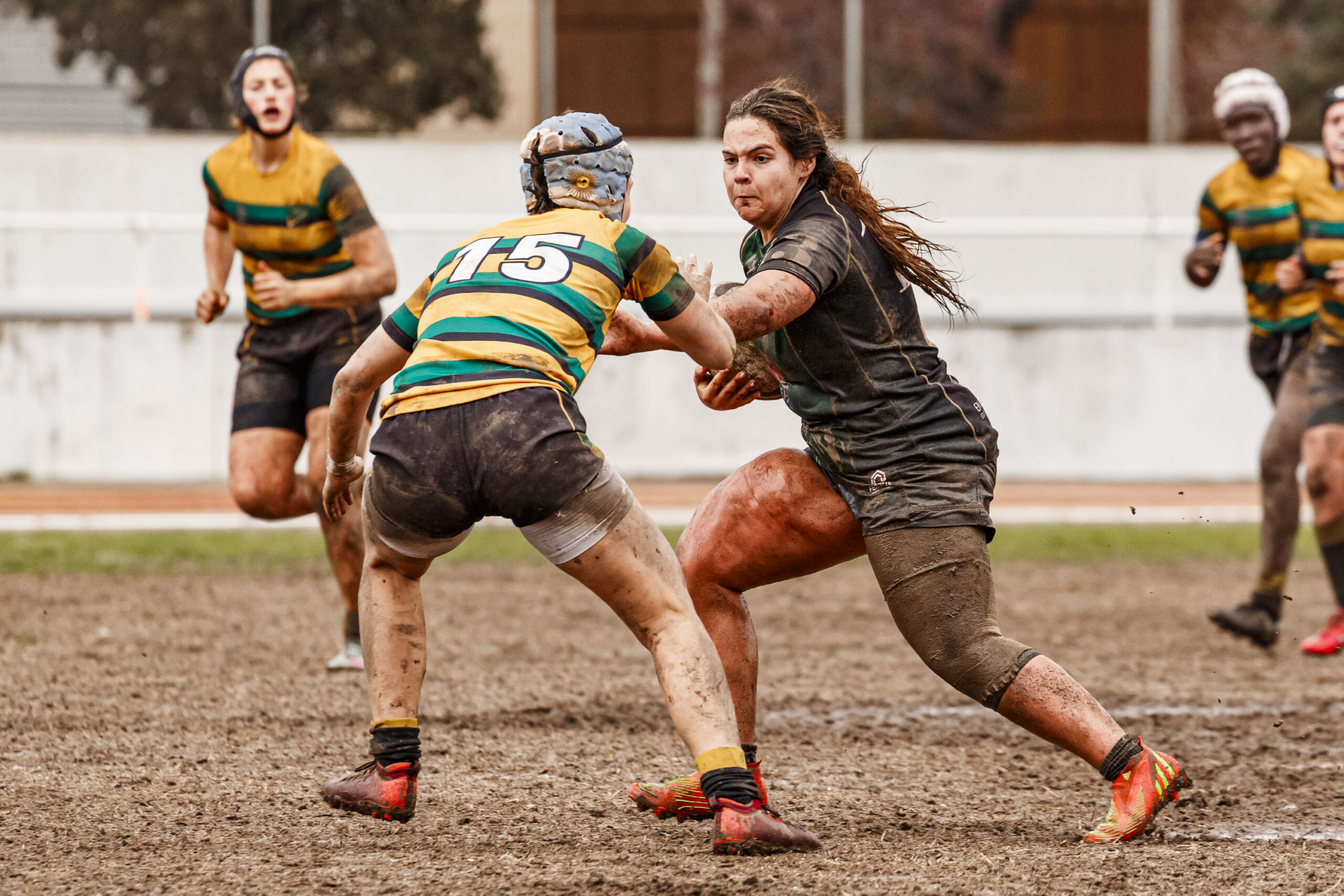 Imagenes correspondientes al partido de la jornada 9 de la DH Catalana de rugby femenino entre el CEFA Uniera y el INEF Lleida en el José Manuel J. Boix