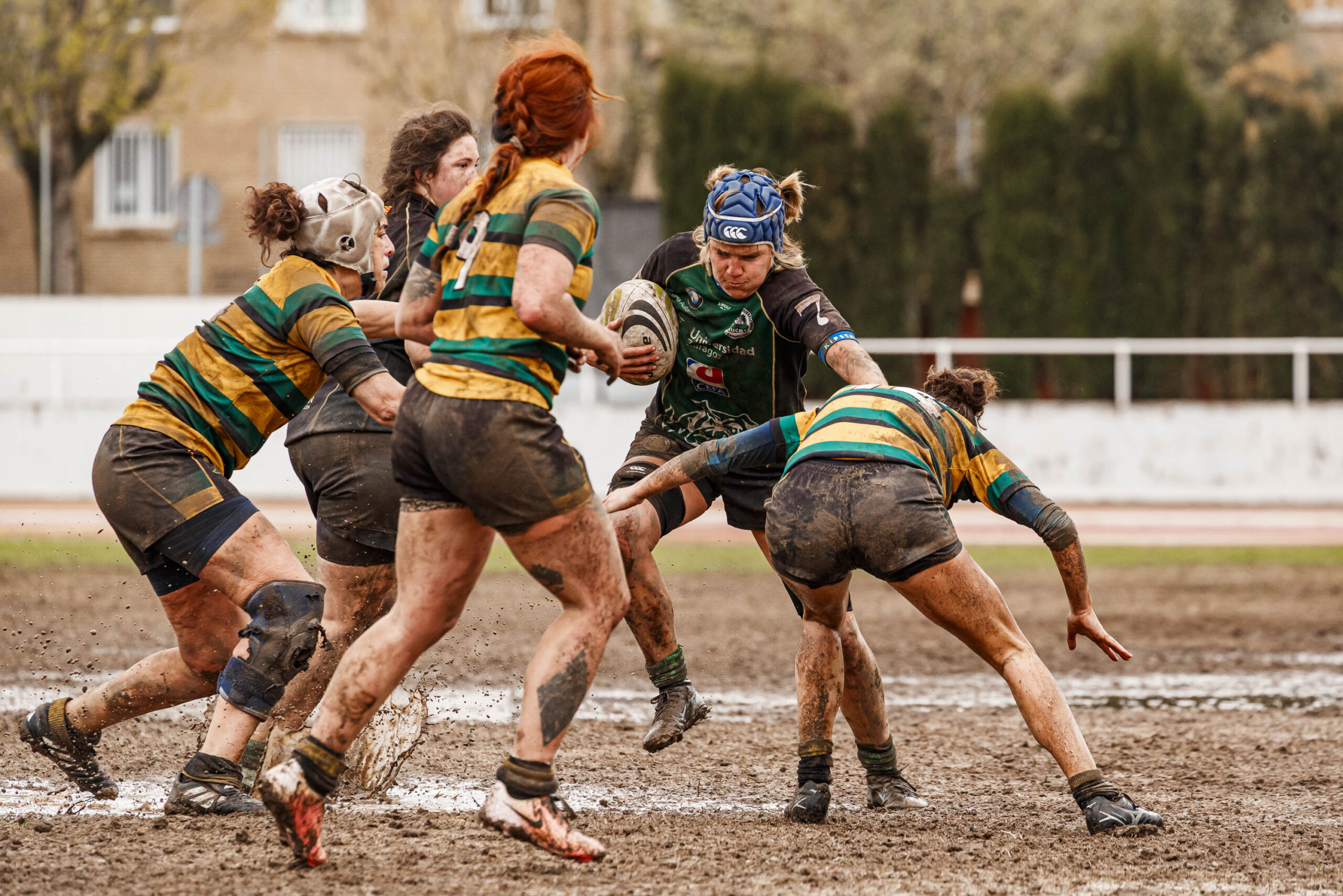 Imagenes correspondientes al partido de la jornada 9 de la DH Catalana de rugby femenino entre el CEFA Uniera y el INEF Lleida en el José Manuel J. Boix