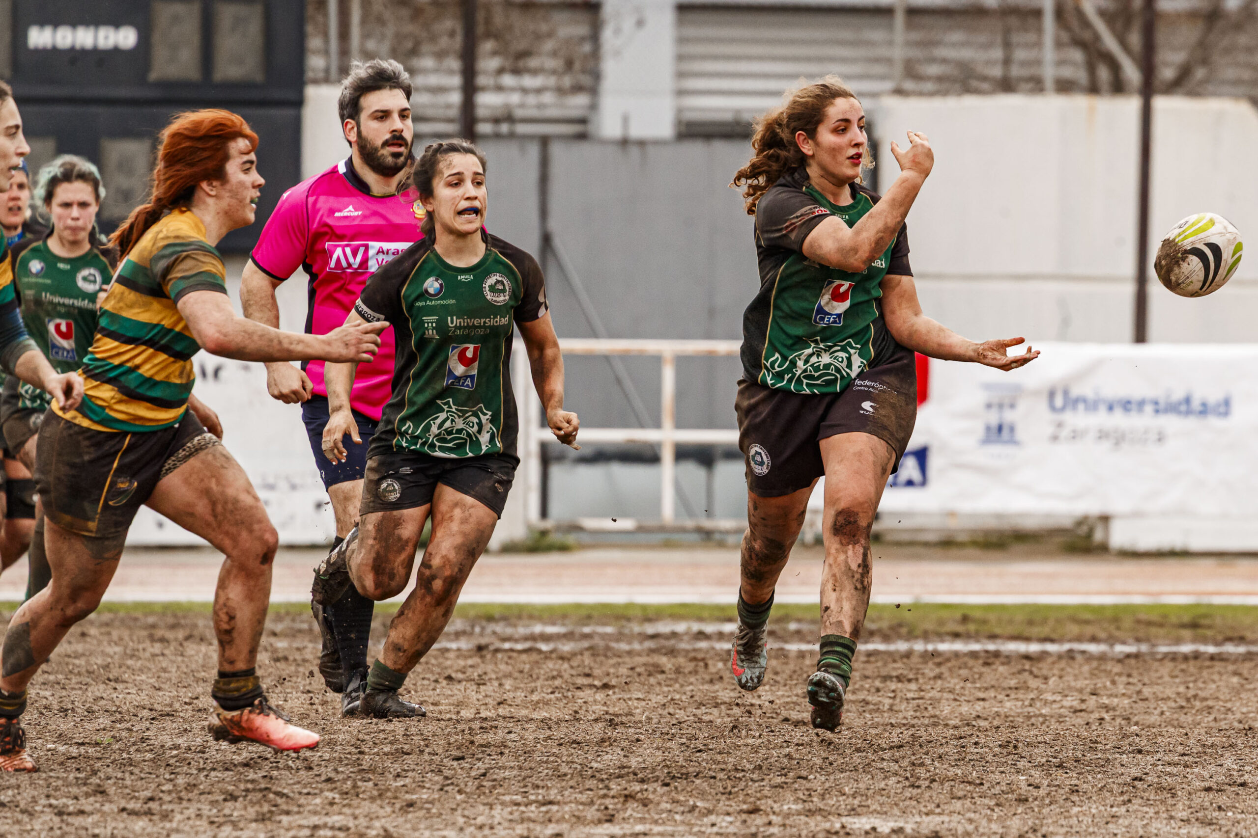 Imagenes correspondientes al partido de la jornada 9 de la DH Catalana de rugby femenino entre el CEFA Uniera y el INEF Lleida en el José Manuel J. Boix