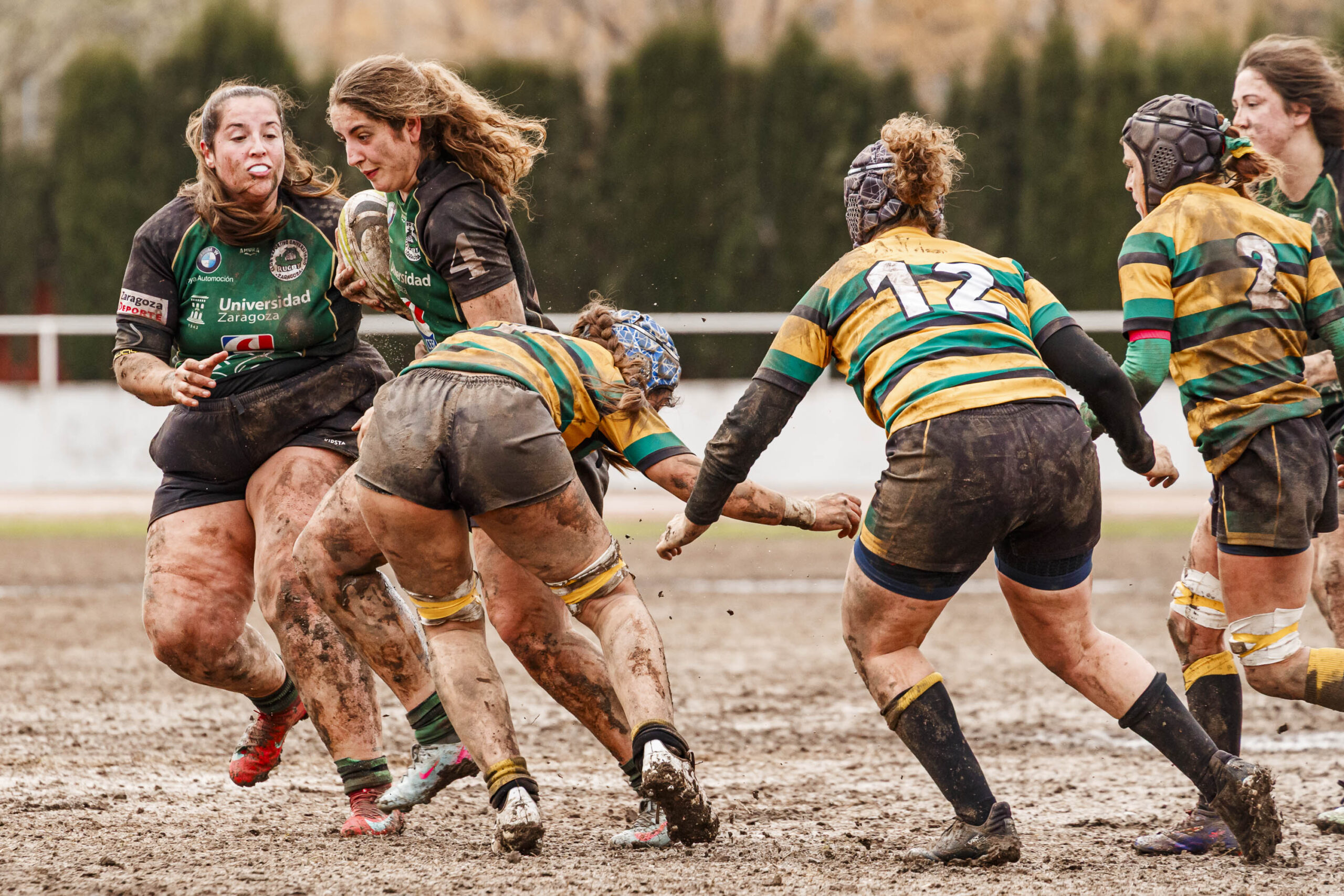 Imagenes correspondientes al partido de la jornada 9 de la DH Catalana de rugby femenino entre el CEFA Uniera y el INEF Lleida en el José Manuel J. Boix