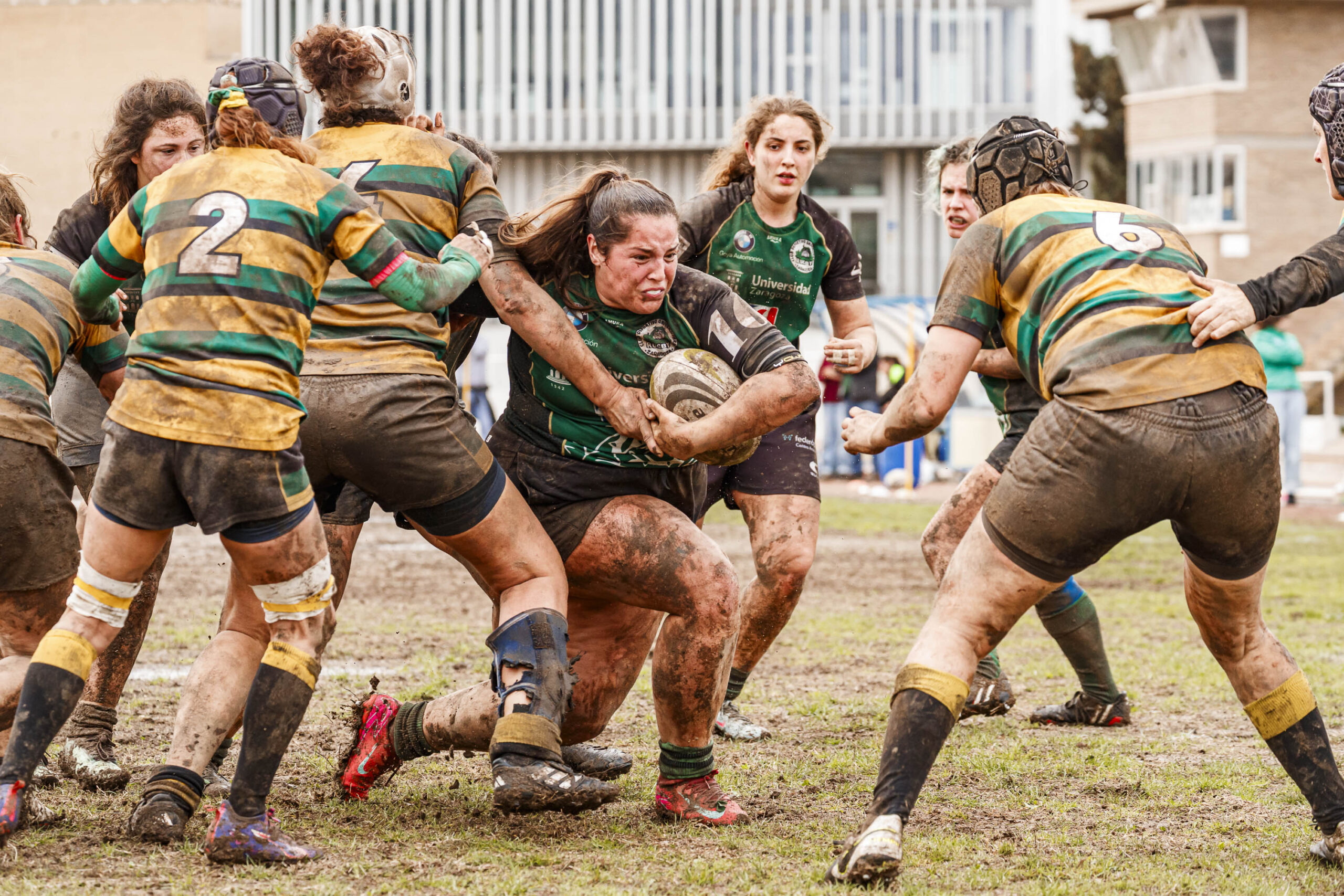 Imagenes correspondientes al partido de la jornada 9 de la DH Catalana de rugby femenino entre el CEFA Uniera y el INEF Lleida en el José Manuel J. Boix