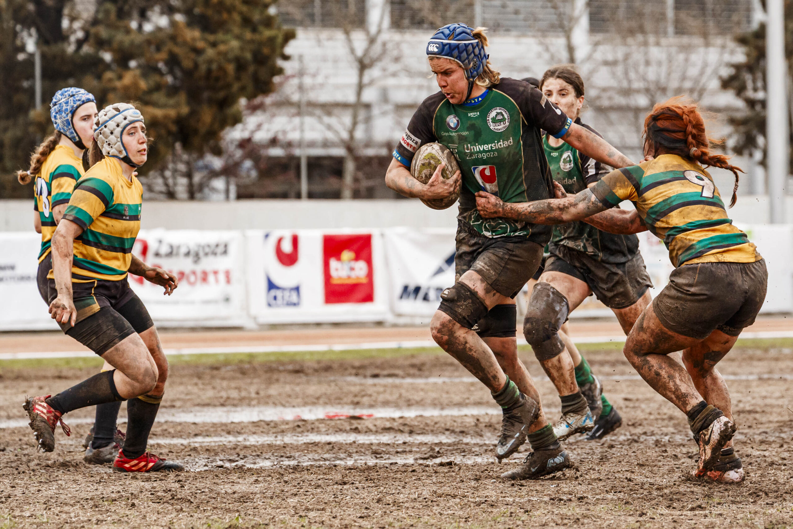 Imagenes correspondientes al partido de la jornada 9 de la DH Catalana de rugby femenino entre el CEFA Uniera y el INEF Lleida en el José Manuel J. Boix