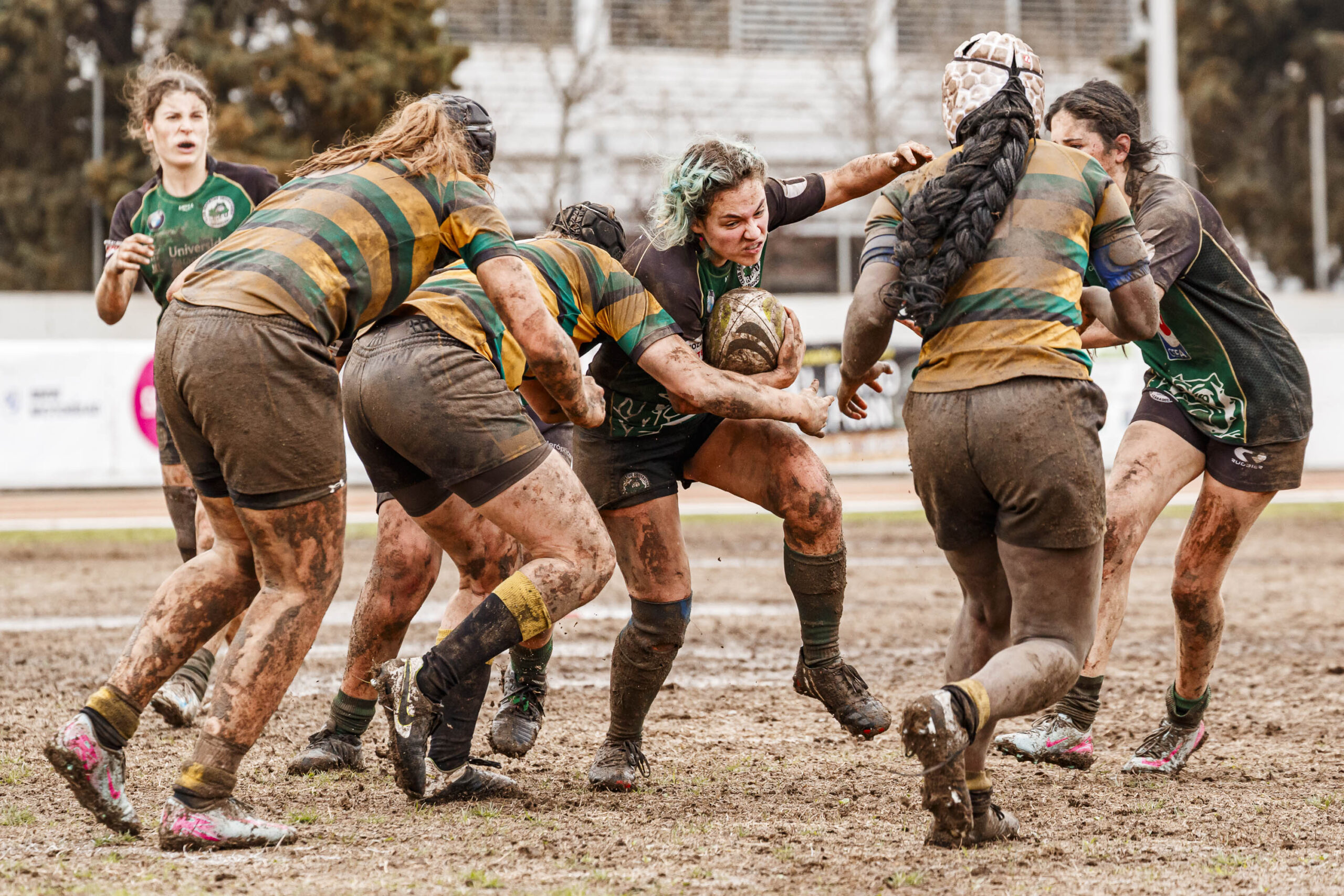 Imagenes correspondientes al partido de la jornada 9 de la DH Catalana de rugby femenino entre el CEFA Uniera y el INEF Lleida en el José Manuel J. Boix