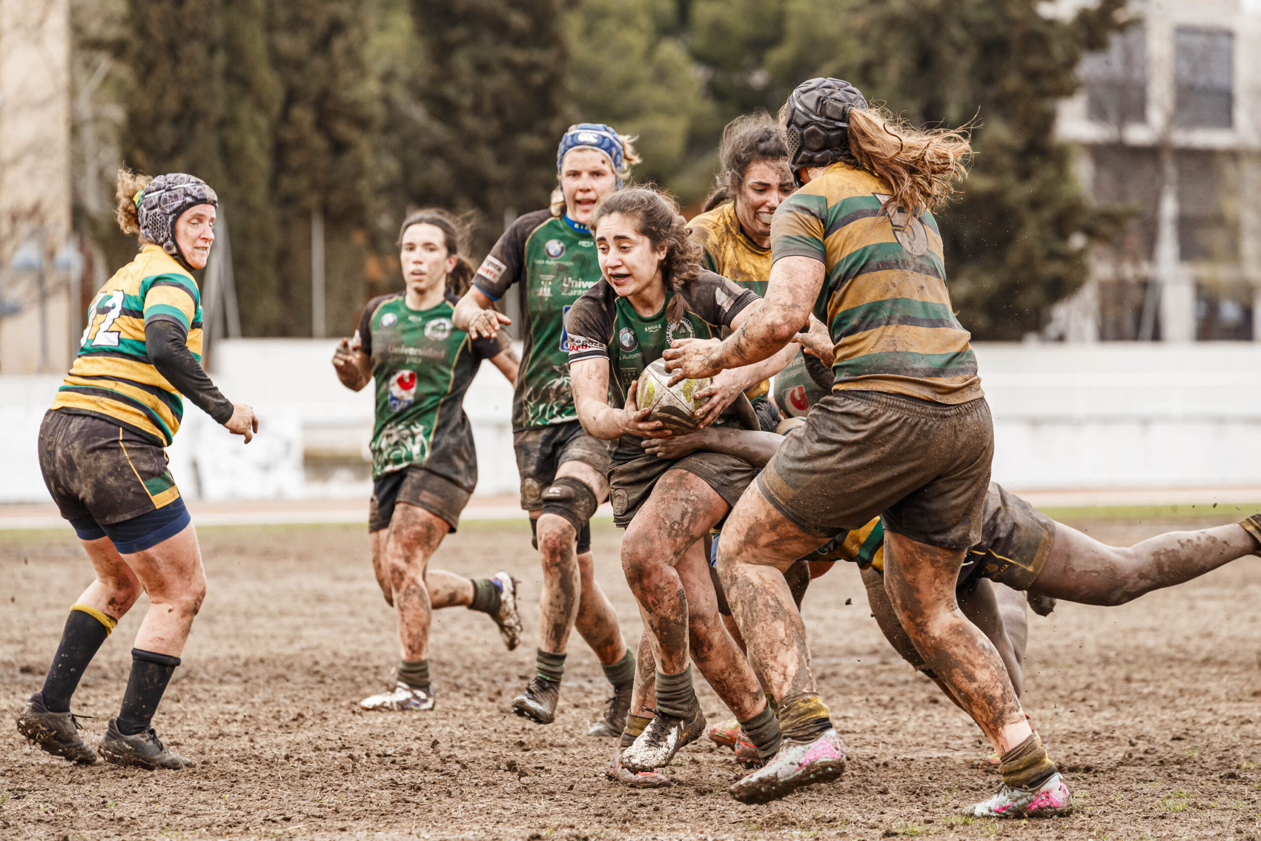 Imagenes correspondientes al partido de la jornada 9 de la DH Catalana de rugby femenino entre el CEFA Uniera y el INEF Lleida en el José Manuel J. Boix