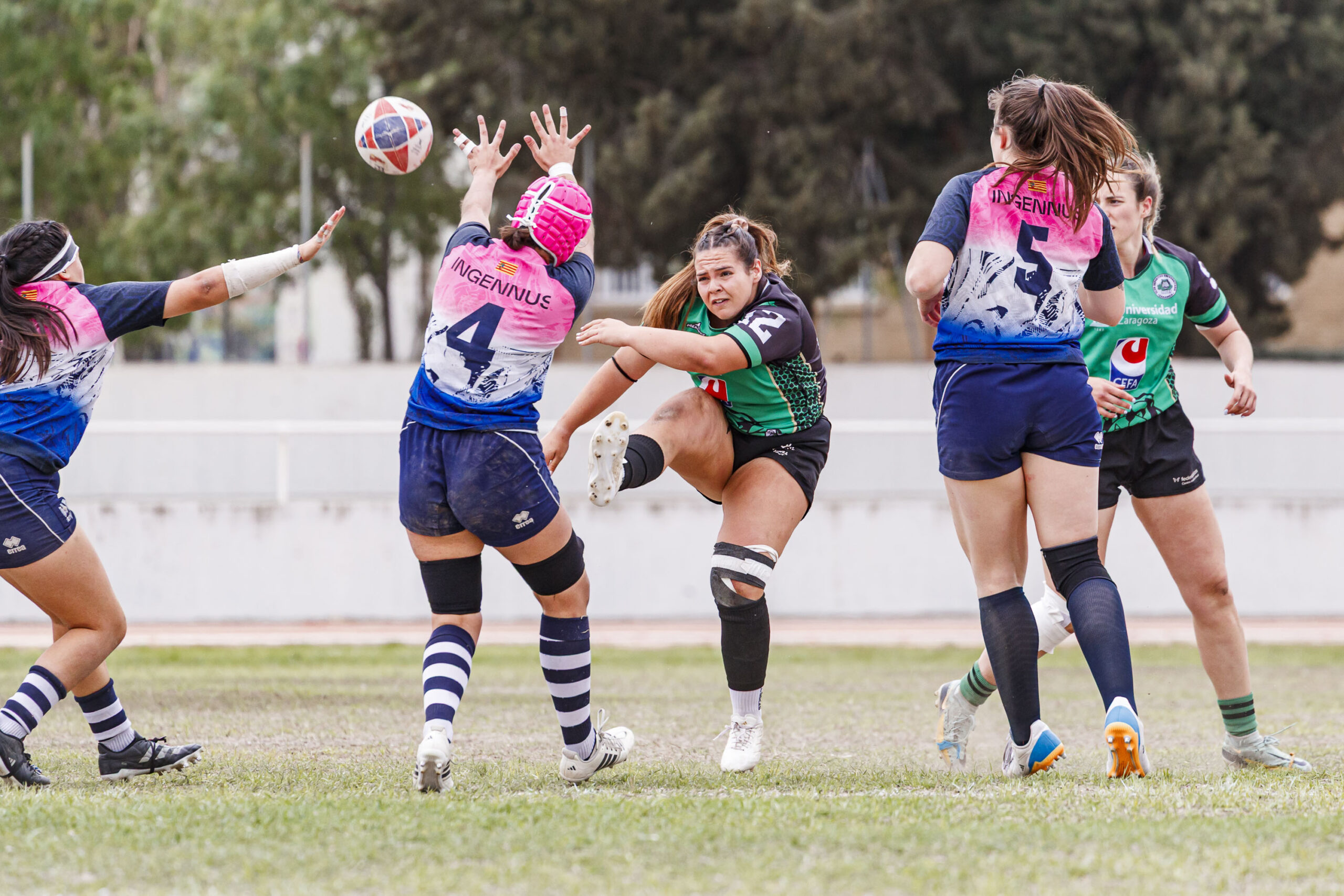Partido correspondiente a la final de la Liga Aragonesa de rugby femenino entre el CEFA Unizar y Fénix