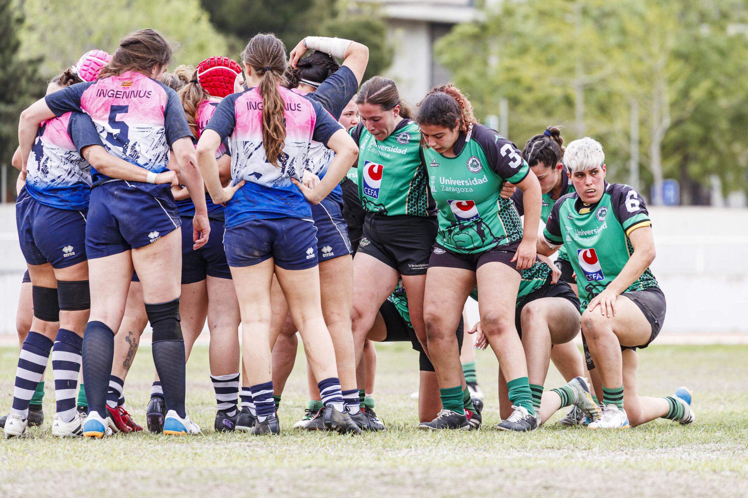 Partido correspondiente a la final de la Liga Aragonesa de rugby femenino entre el CEFA Unizar y Fénix