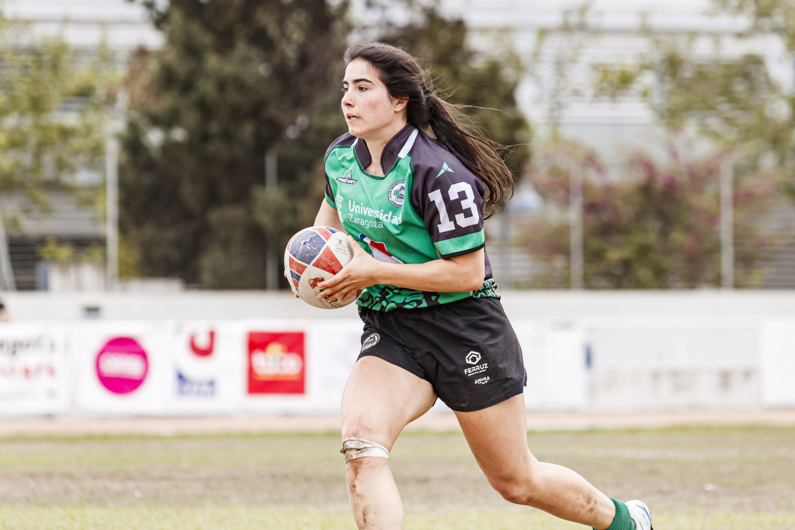 Partido correspondiente a la final de la Liga Aragonesa de rugby femenino entre el CEFA Unizar y Fénix