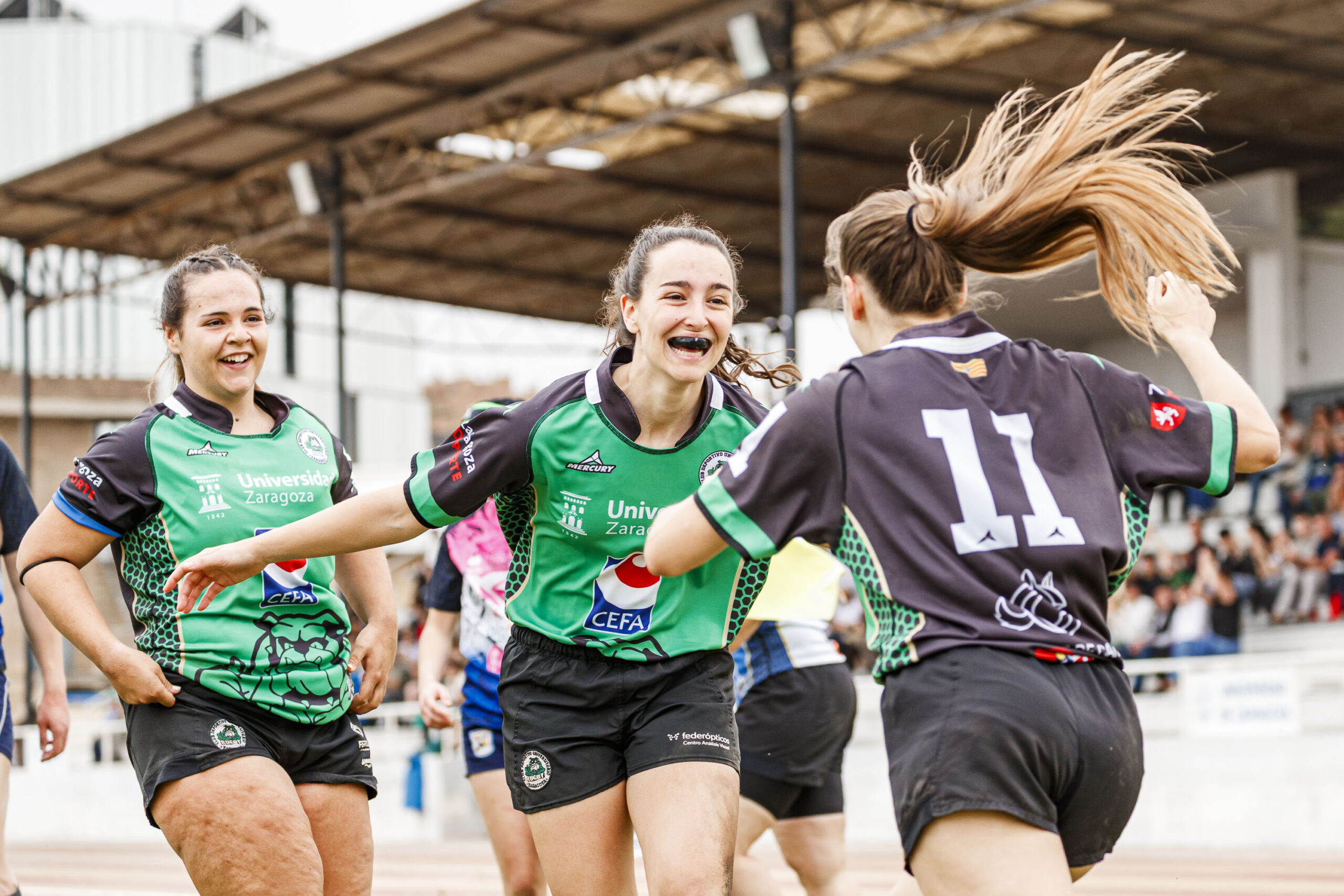 Partido correspondiente a la final de la Liga Aragonesa de rugby femenino entre el CEFA Unizar y Fénix