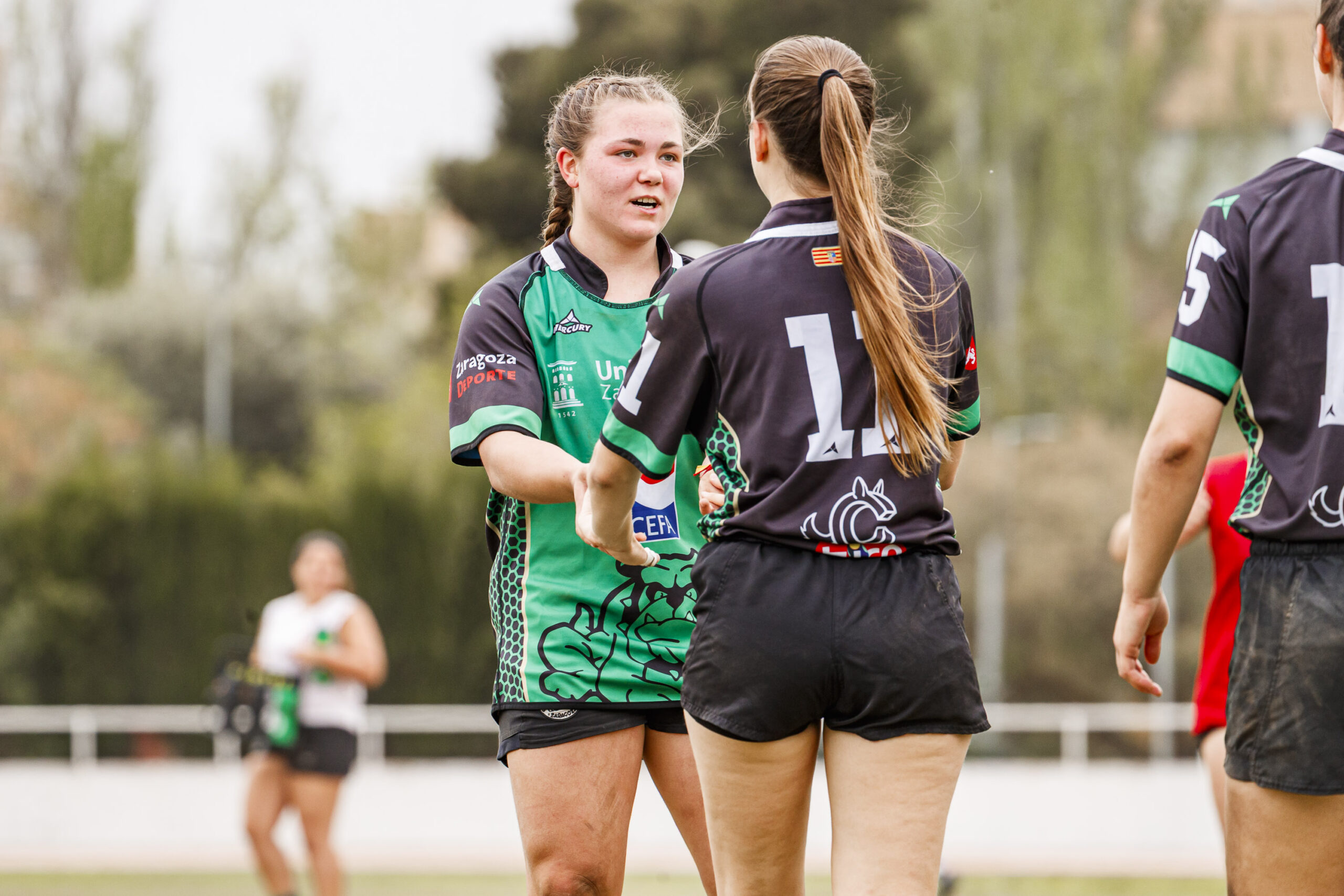 Partido correspondiente a la final de la Liga Aragonesa de rugby femenino entre el CEFA Unizar y Fénix