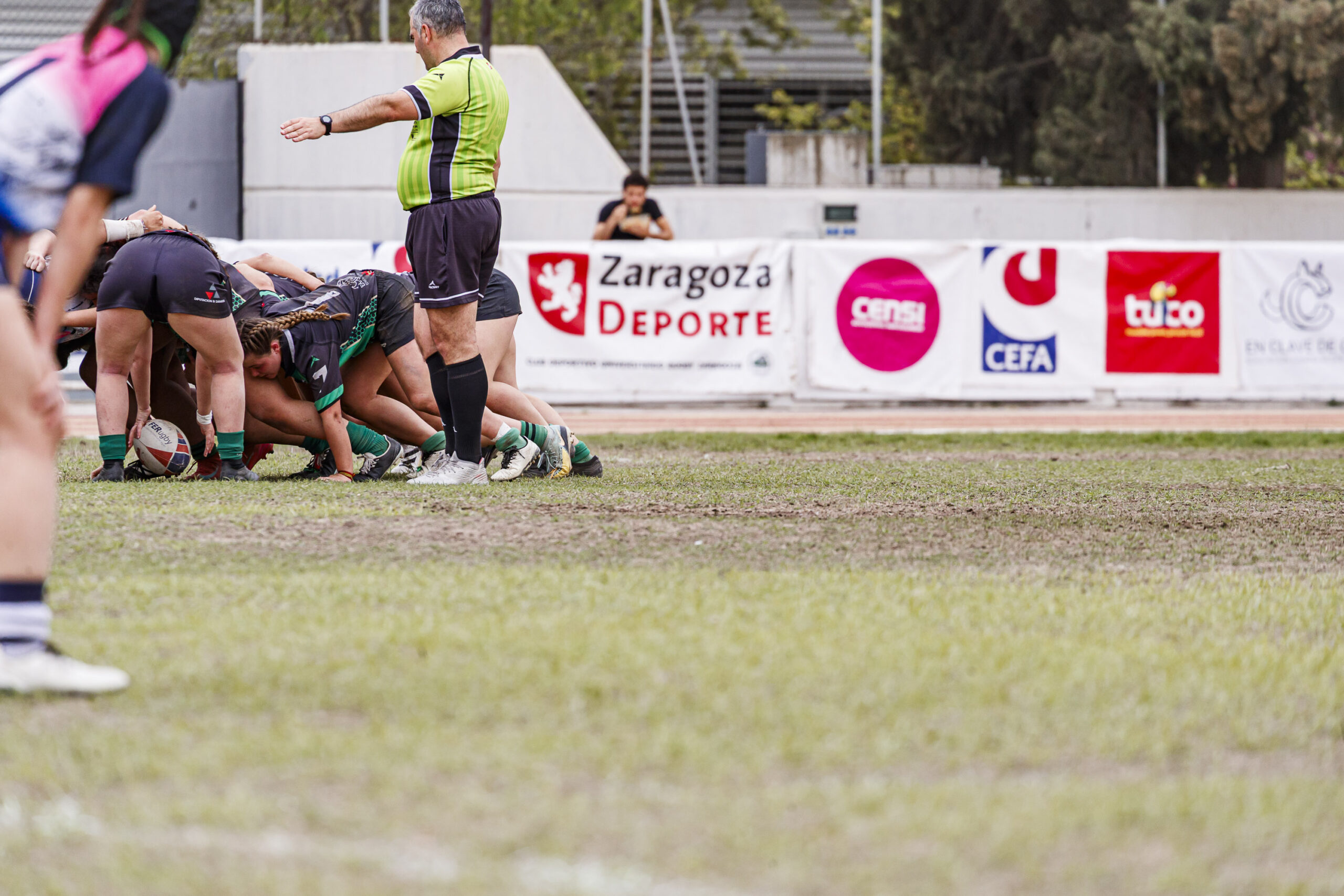 Partido correspondiente a la final de la Liga Aragonesa de rugby femenino entre el CEFA Unizar y Fénix