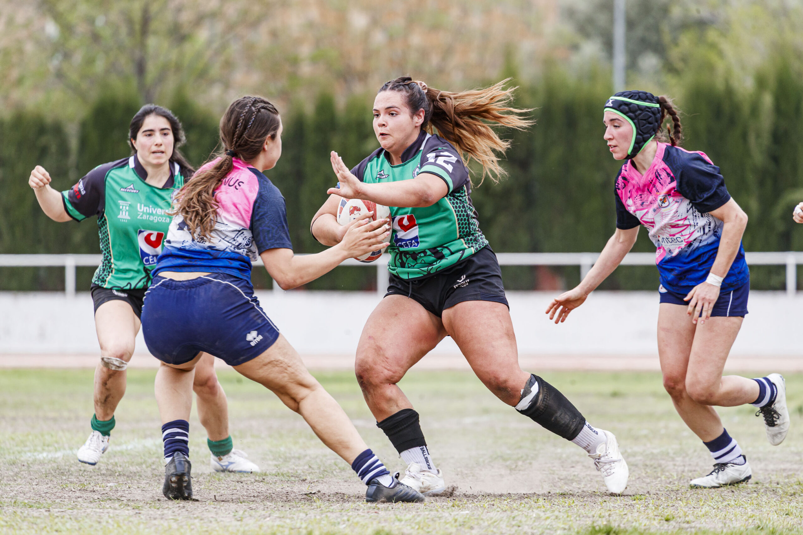 Partido correspondiente a la final de la Liga Aragonesa de rugby femenino entre el CEFA Unizar y Fénix