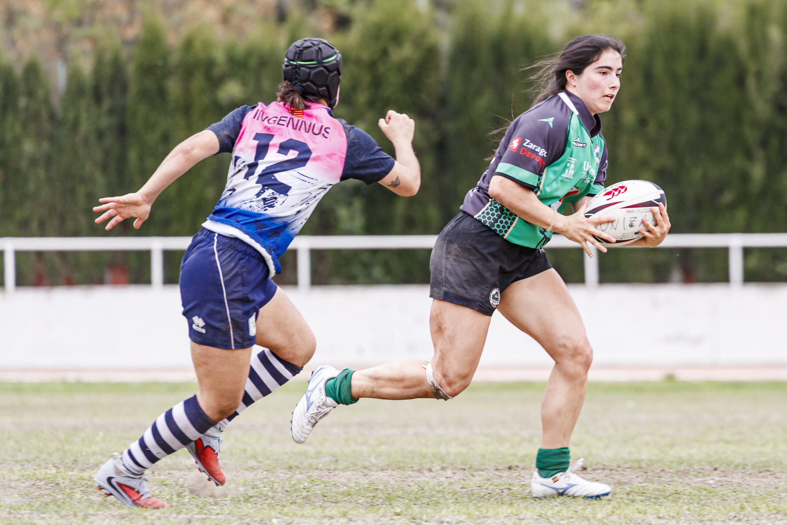 Partido correspondiente a la final de la Liga Aragonesa de rugby femenino entre el CEFA Unizar y Fénix