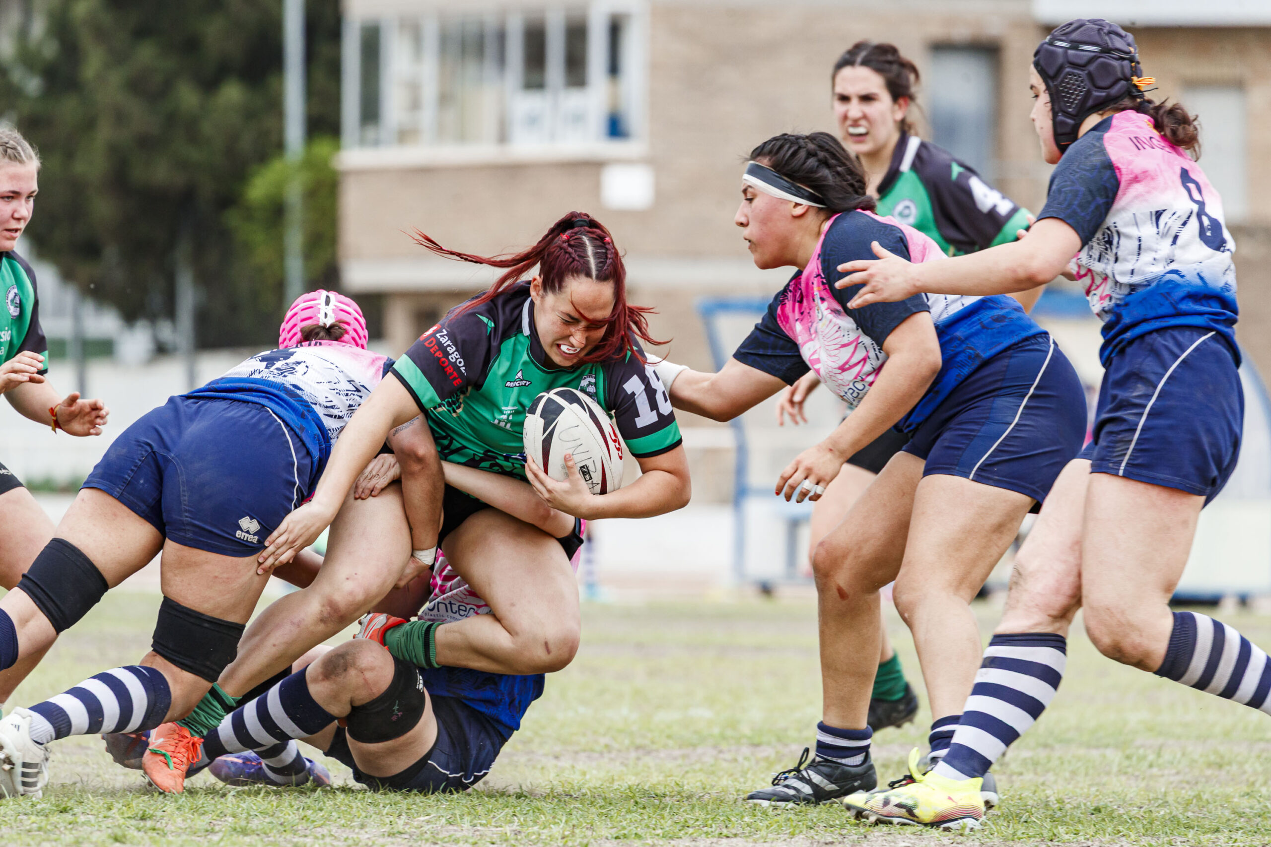 Partido correspondiente a la final de la Liga Aragonesa de rugby femenino entre el CEFA Unizar y Fénix