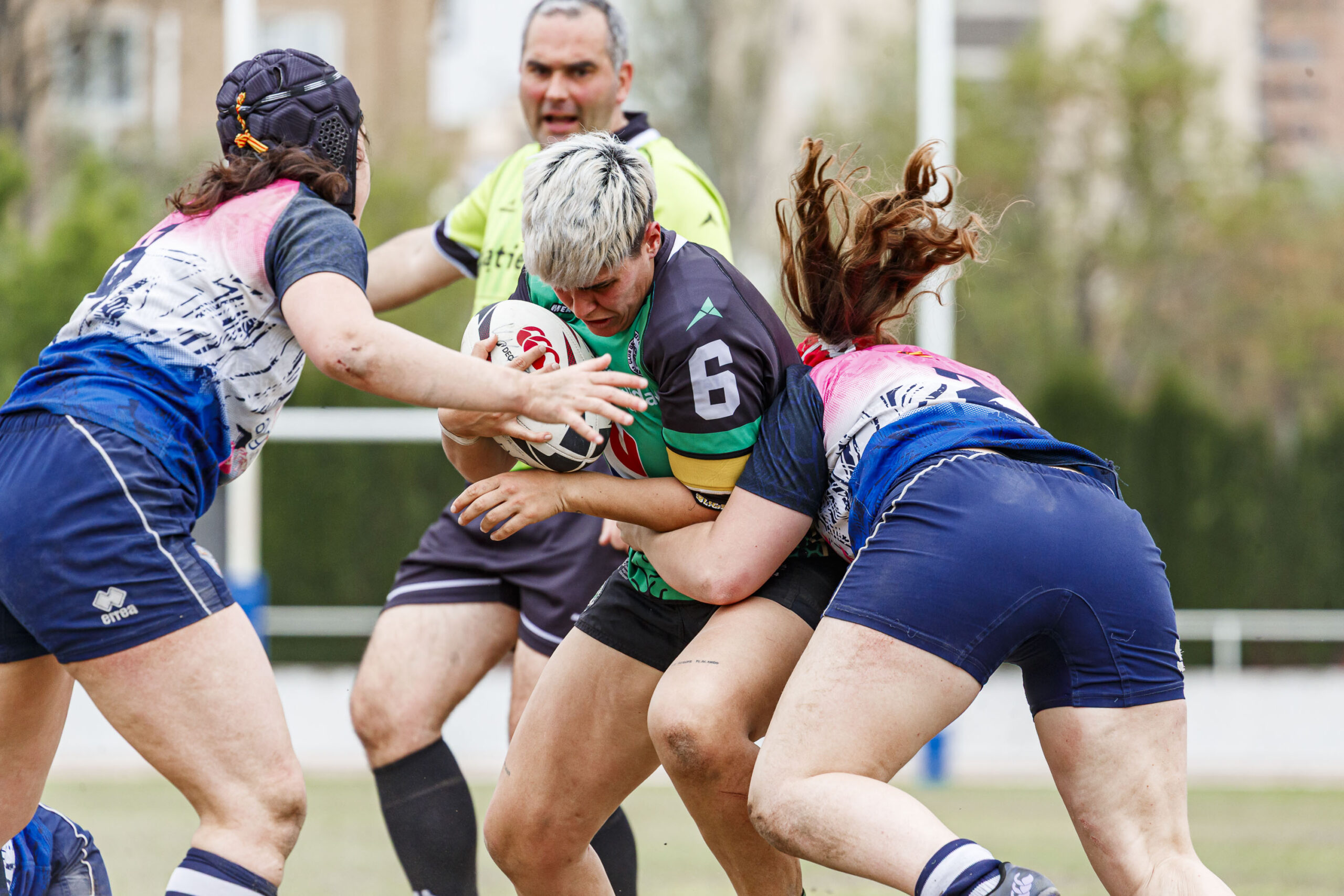 Partido correspondiente a la final de la Liga Aragonesa de rugby femenino entre el CEFA Unizar y Fénix