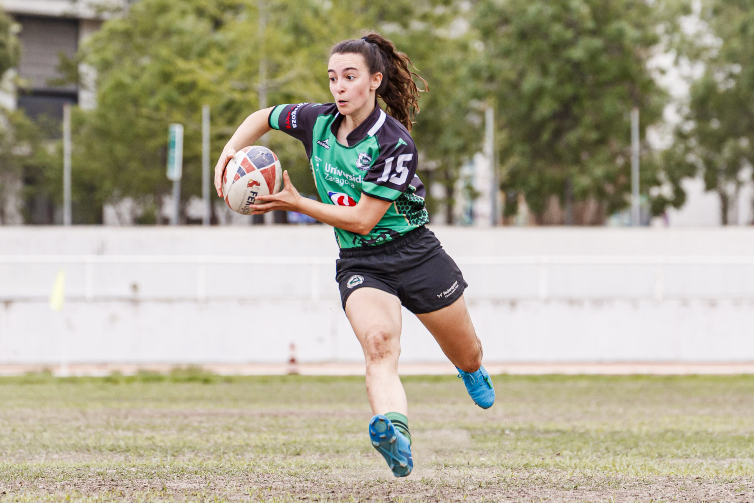 Partido correspondiente a la final de la Liga Aragonesa de rugby femenino entre el CEFA Unizar y Fénix