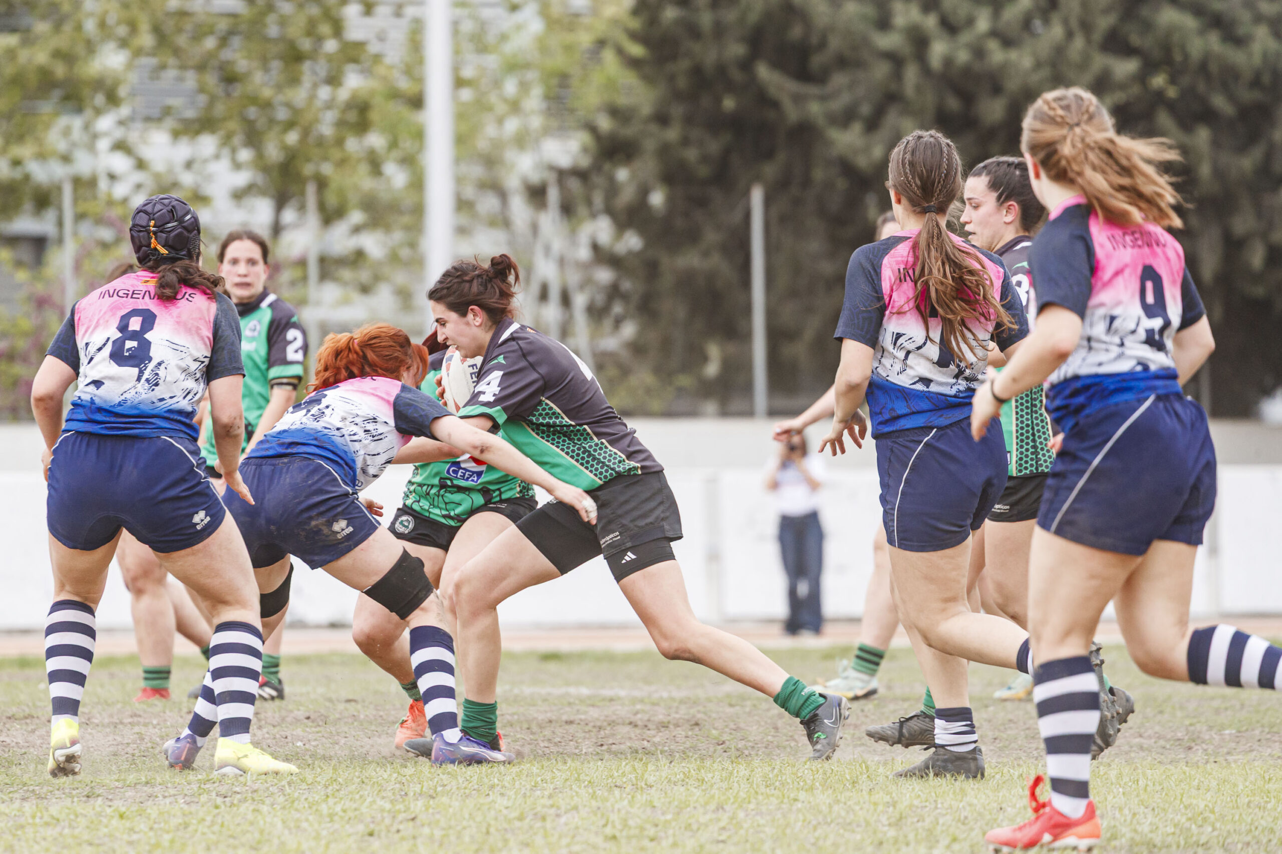 Partido correspondiente a la final de la Liga Aragonesa de rugby femenino entre el CEFA Unizar y Fénix