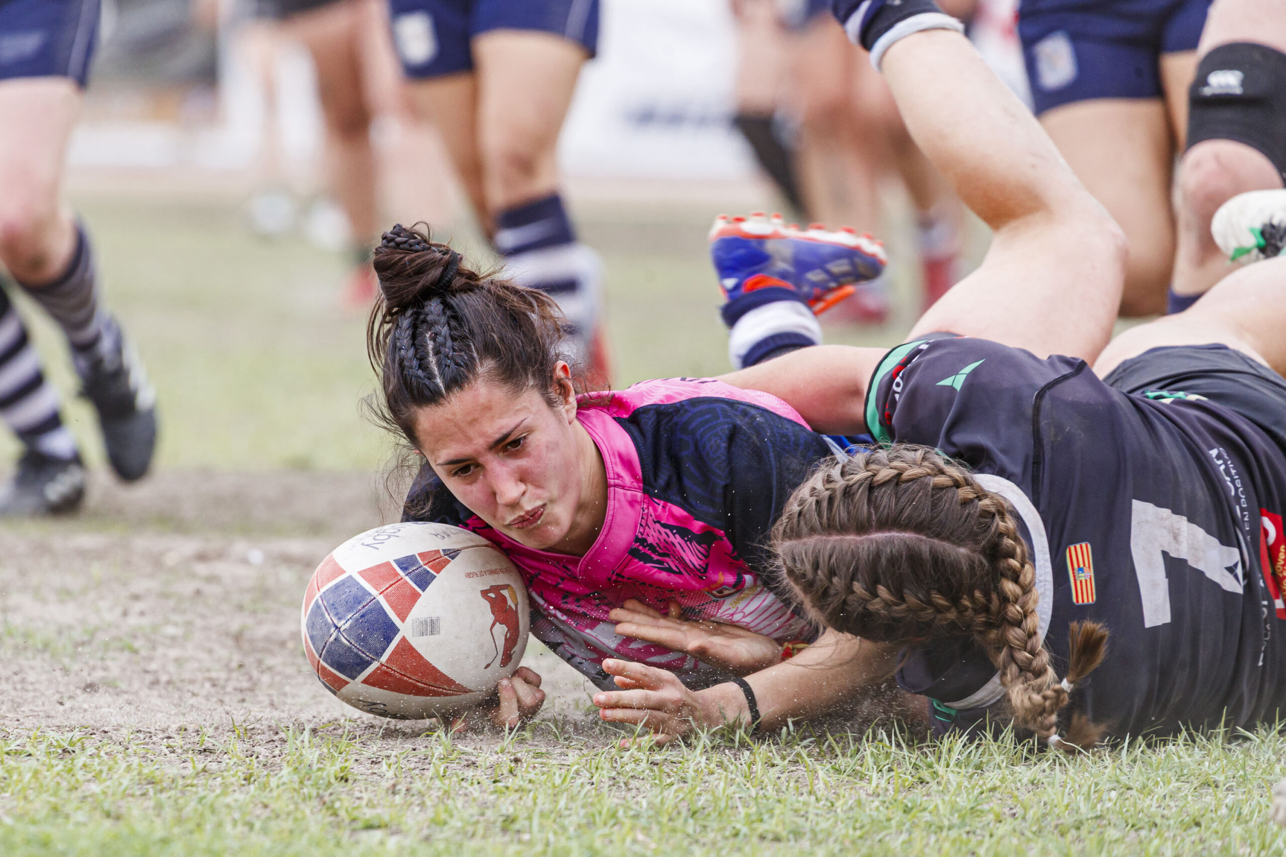 Partido correspondiente a la final de la Liga Aragonesa de rugby femenino entre el CEFA Unizar y Fénix