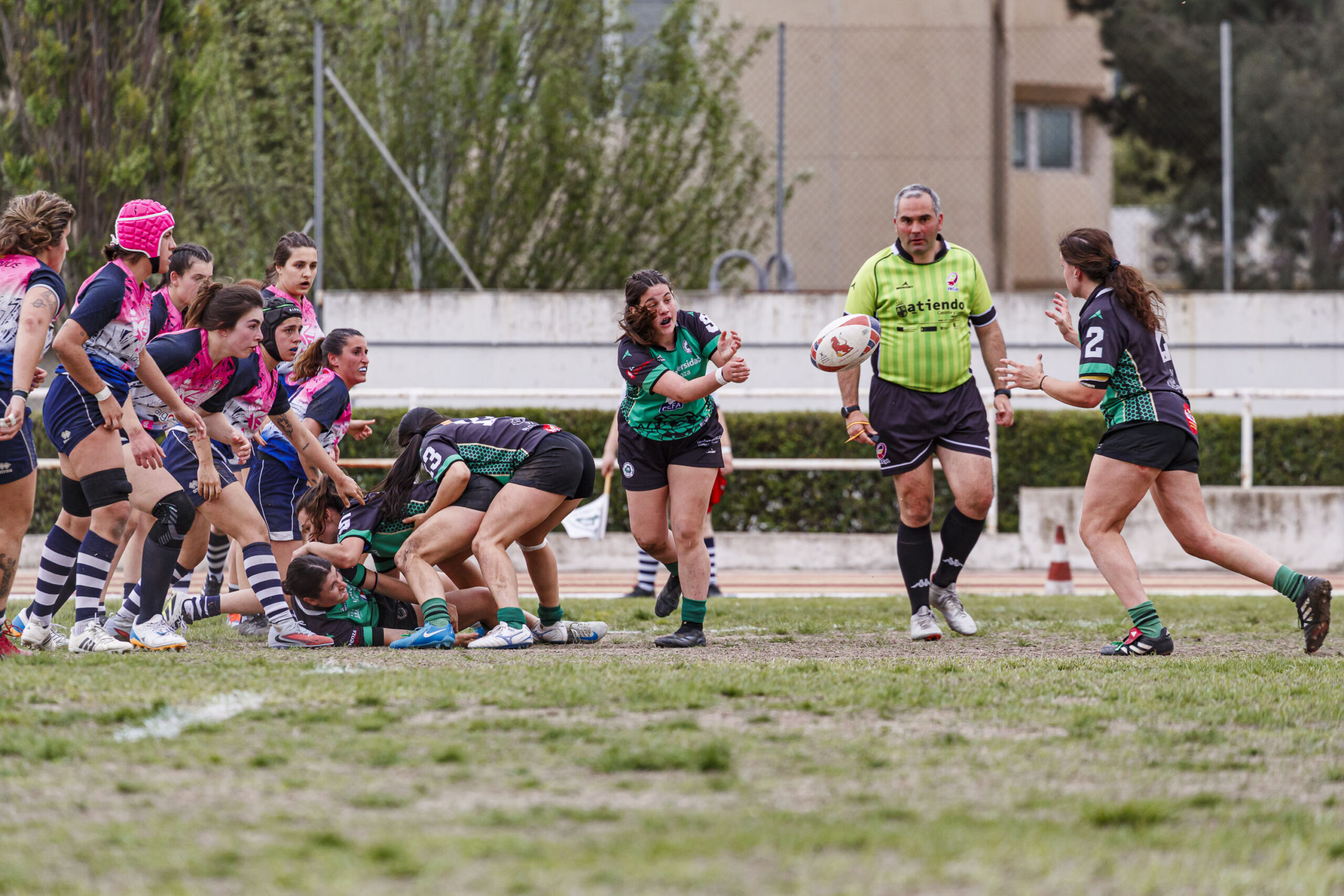 Partido correspondiente a la final de la Liga Aragonesa de rugby femenino entre el CEFA Unizar y Fénix