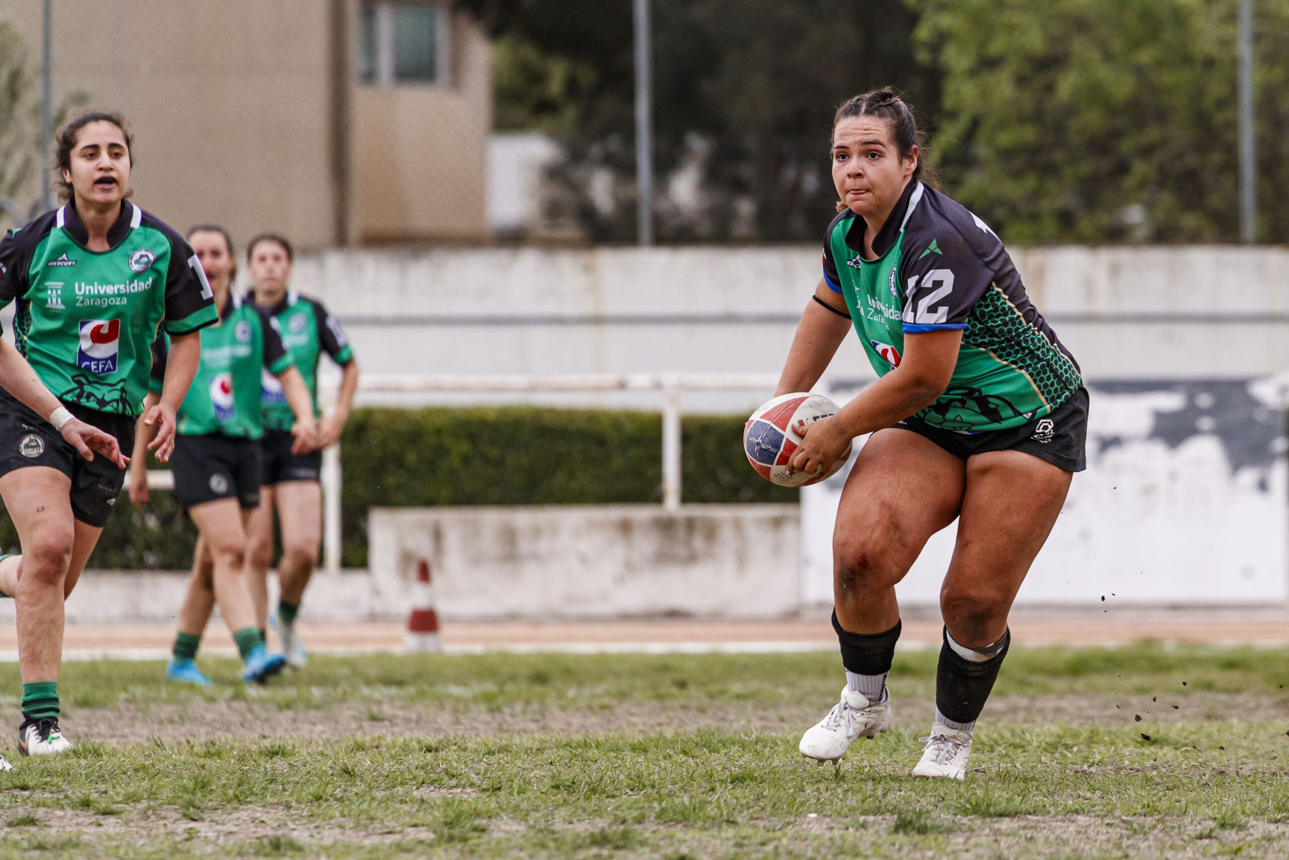 Partido correspondiente a la final de la Liga Aragonesa de rugby femenino entre el CEFA Unizar y Fénix