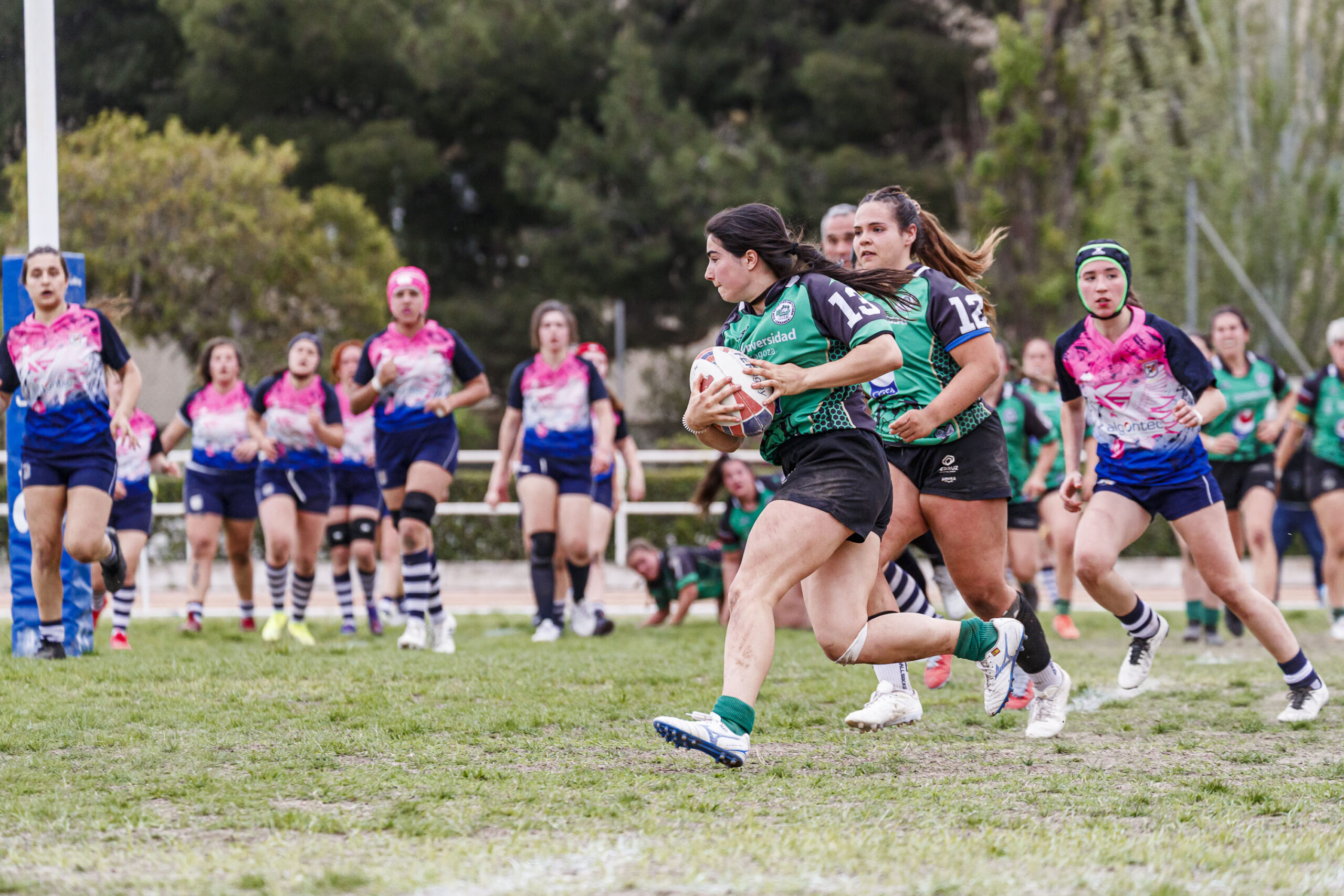 Partido correspondiente a la final de la Liga Aragonesa de rugby femenino entre el CEFA Unizar y Fénix