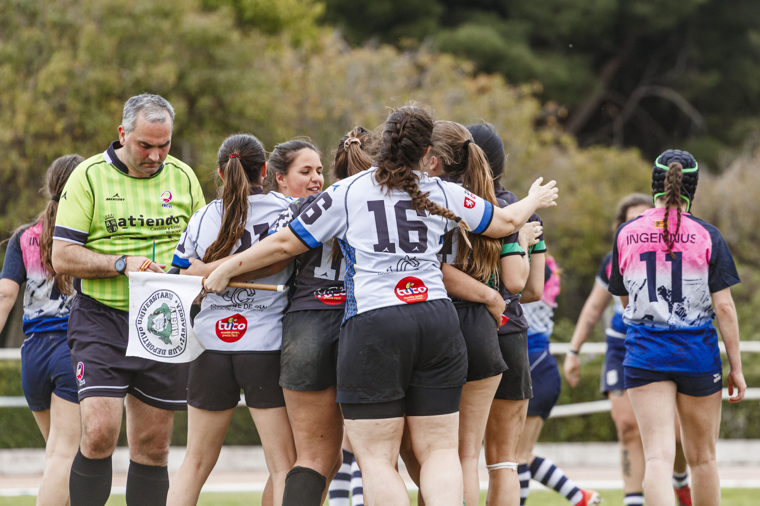 Partido correspondiente a la final de la Liga Aragonesa de rugby femenino entre el CEFA Unizar y Fénix
