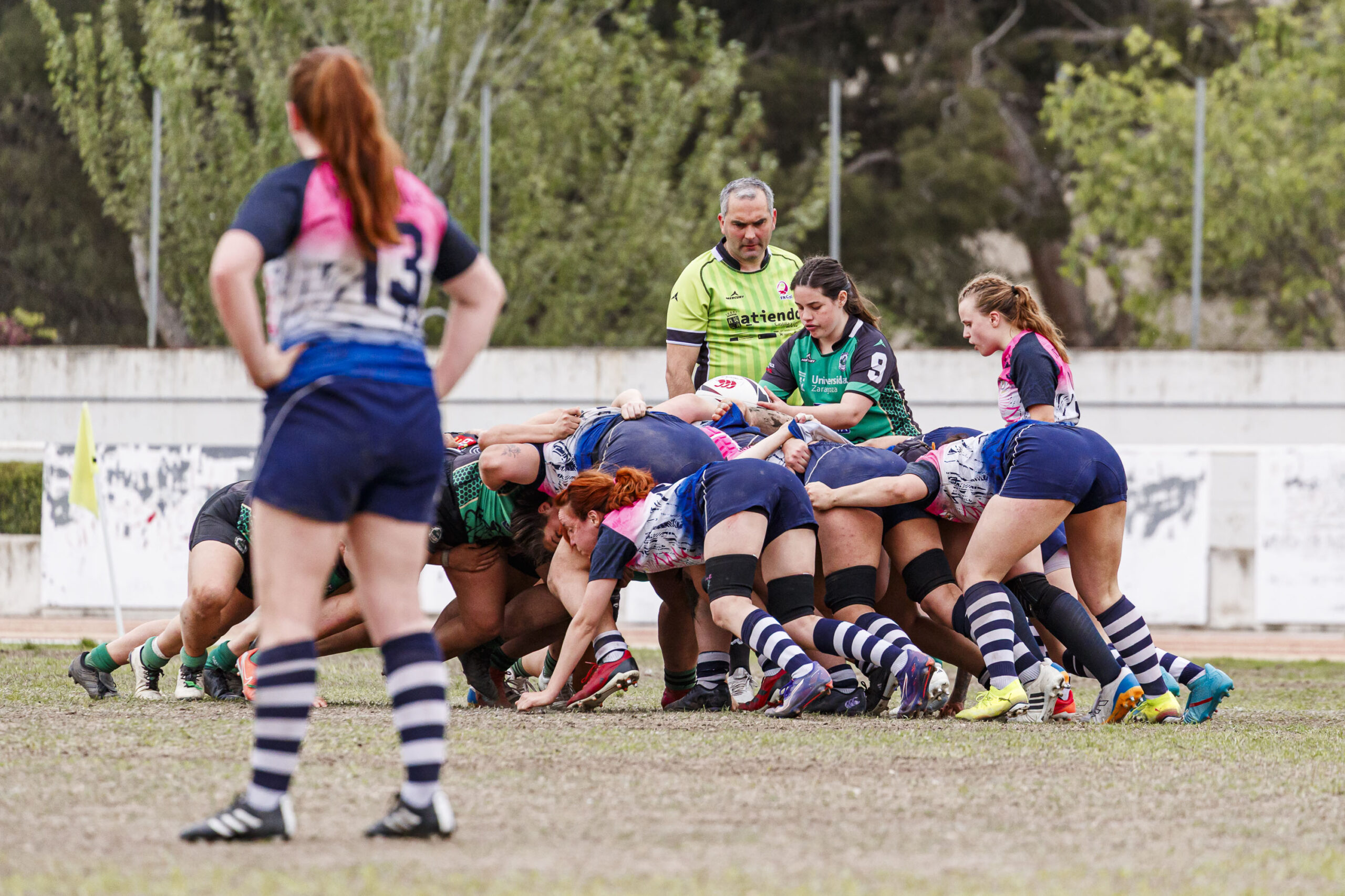 Partido correspondiente a la final de la Liga Aragonesa de rugby femenino entre el CEFA Unizar y Fénix