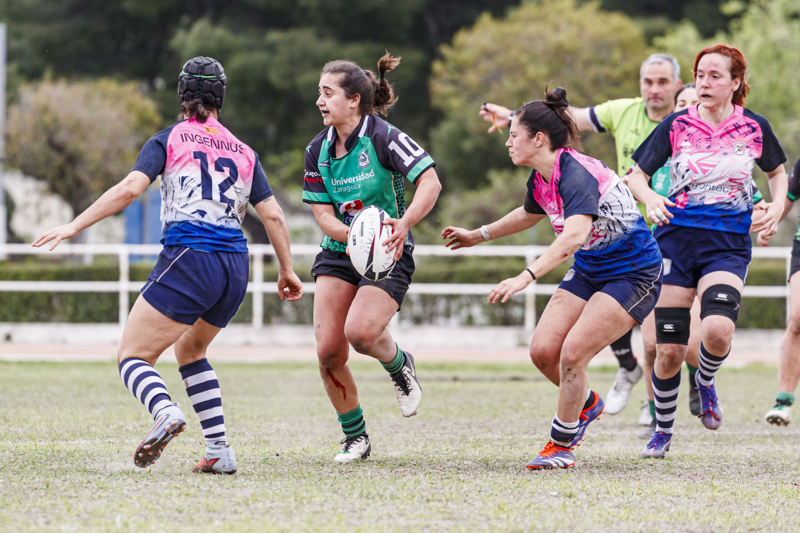 Partido correspondiente a la final de la Liga Aragonesa de rugby femenino entre el CEFA Unizar y Fénix