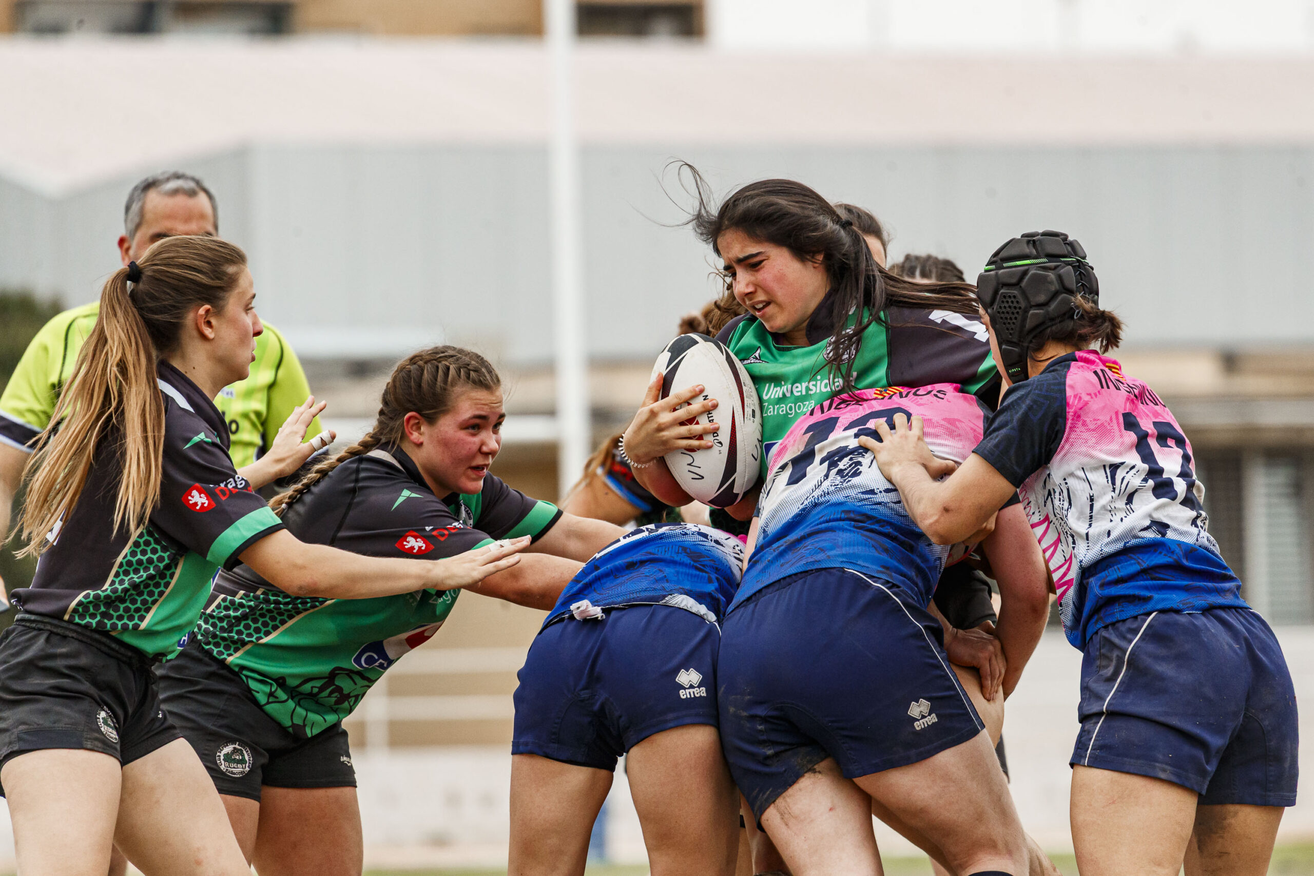 Partido correspondiente a la final de la Liga Aragonesa de rugby femenino entre el CEFA Unizar y Fénix