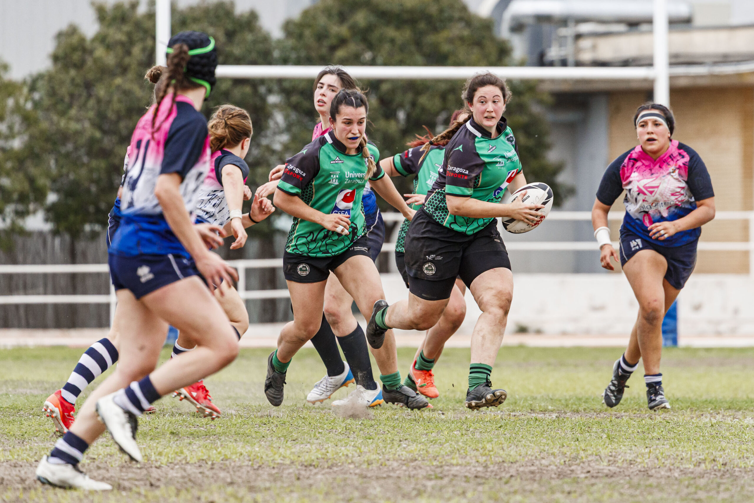 Partido correspondiente a la final de la Liga Aragonesa de rugby femenino entre el CEFA Unizar y Fénix