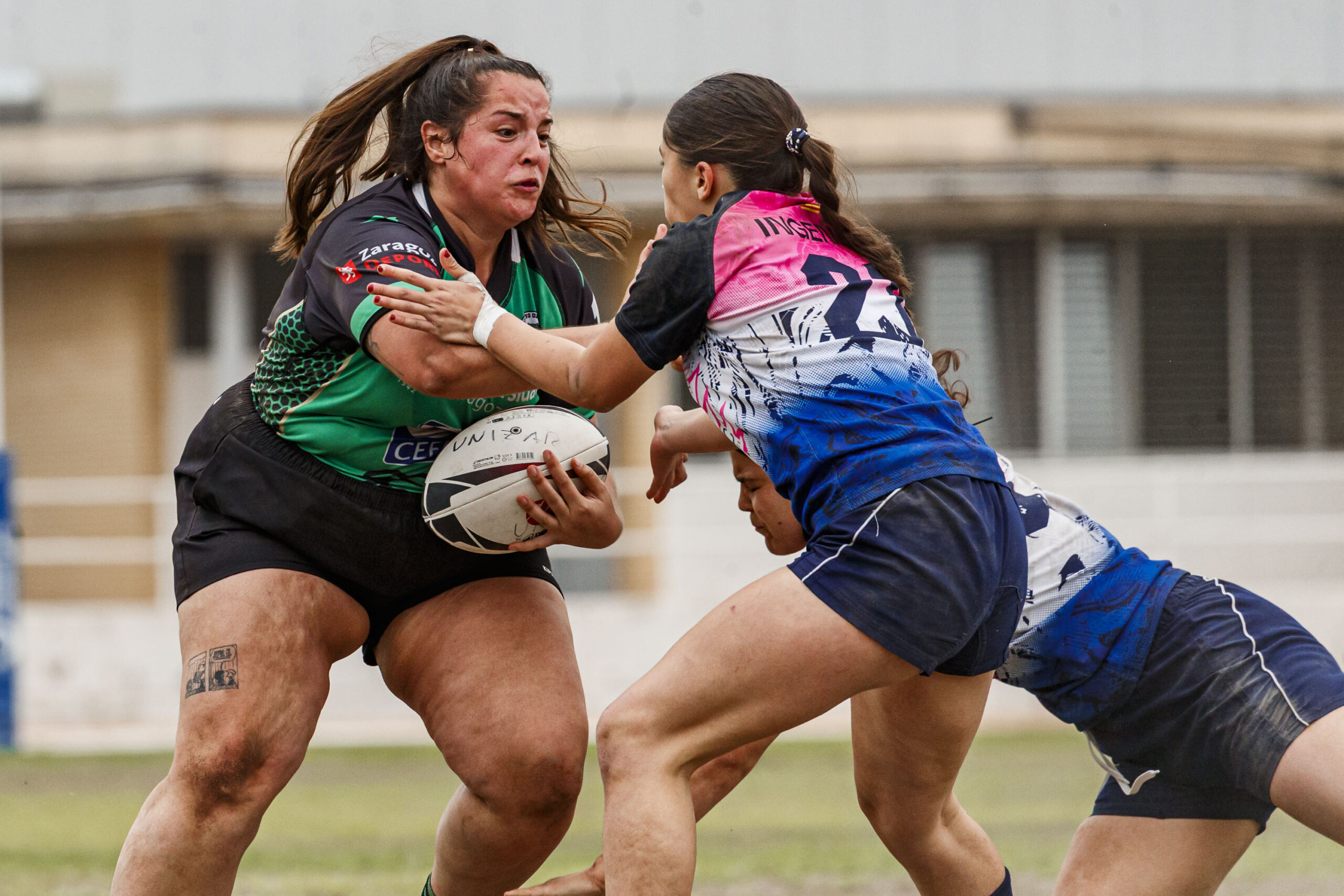 Partido correspondiente a la final de la Liga Aragonesa de rugby femenino entre el CEFA Unizar y Fénix
