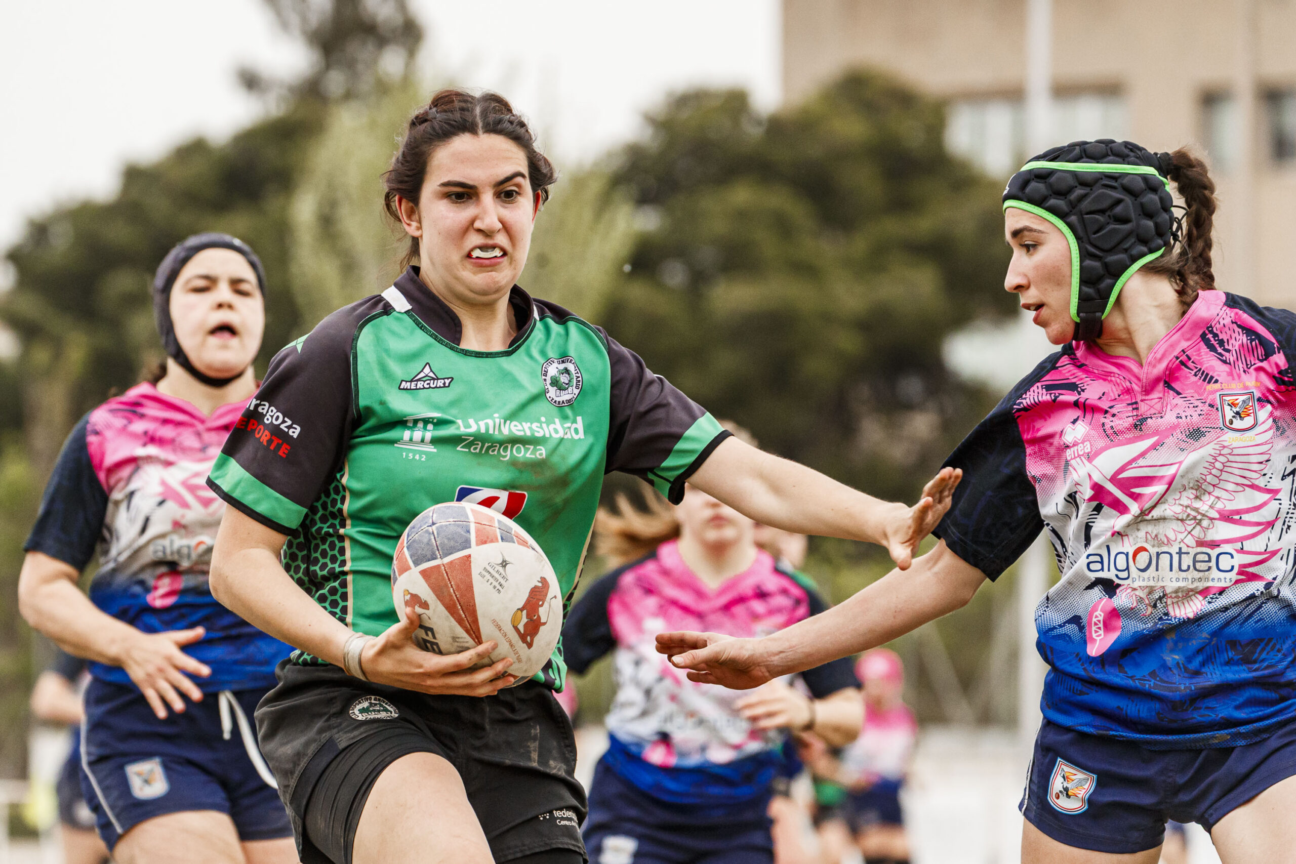 Partido correspondiente a la final de la Liga Aragonesa de rugby femenino entre el CEFA Unizar y Fénix