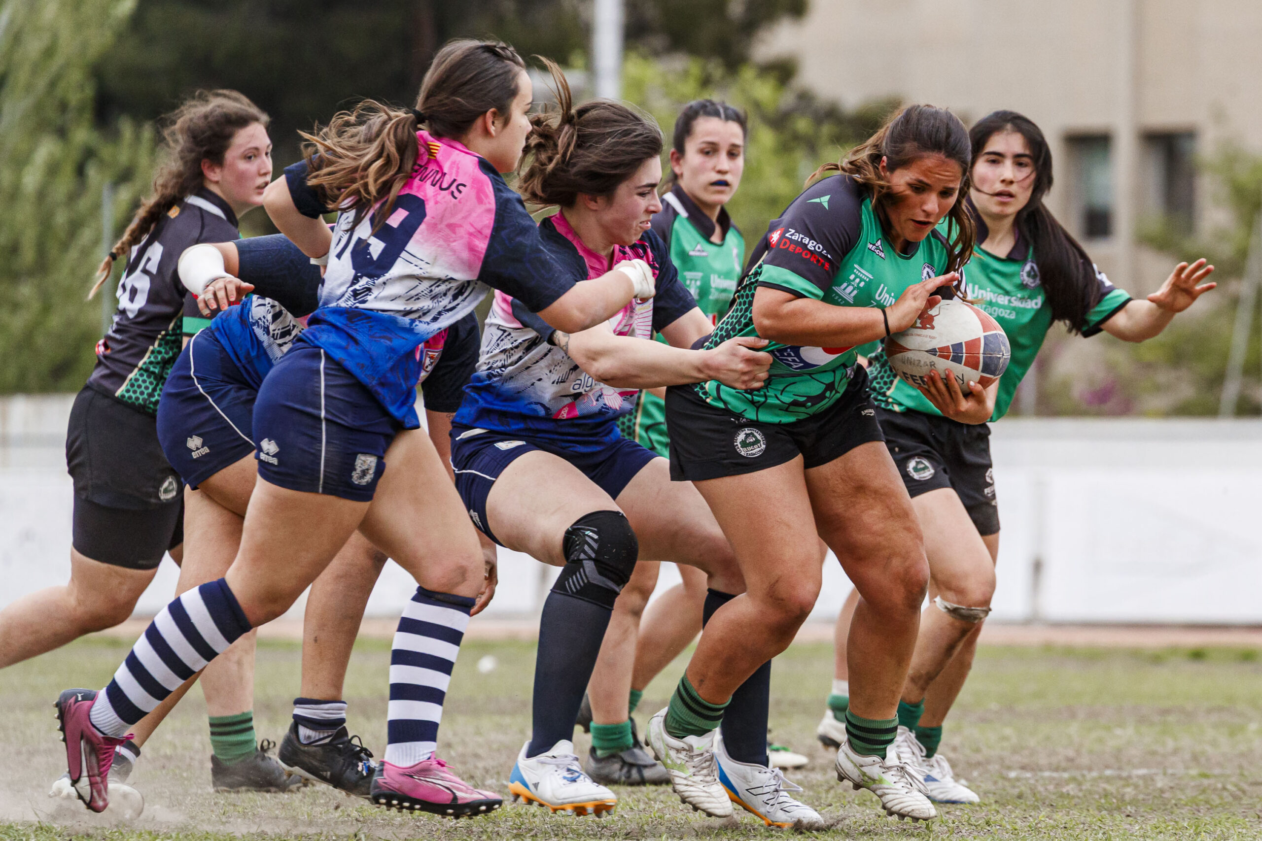 Partido correspondiente a la final de la Liga Aragonesa de rugby femenino entre el CEFA Unizar y Fénix