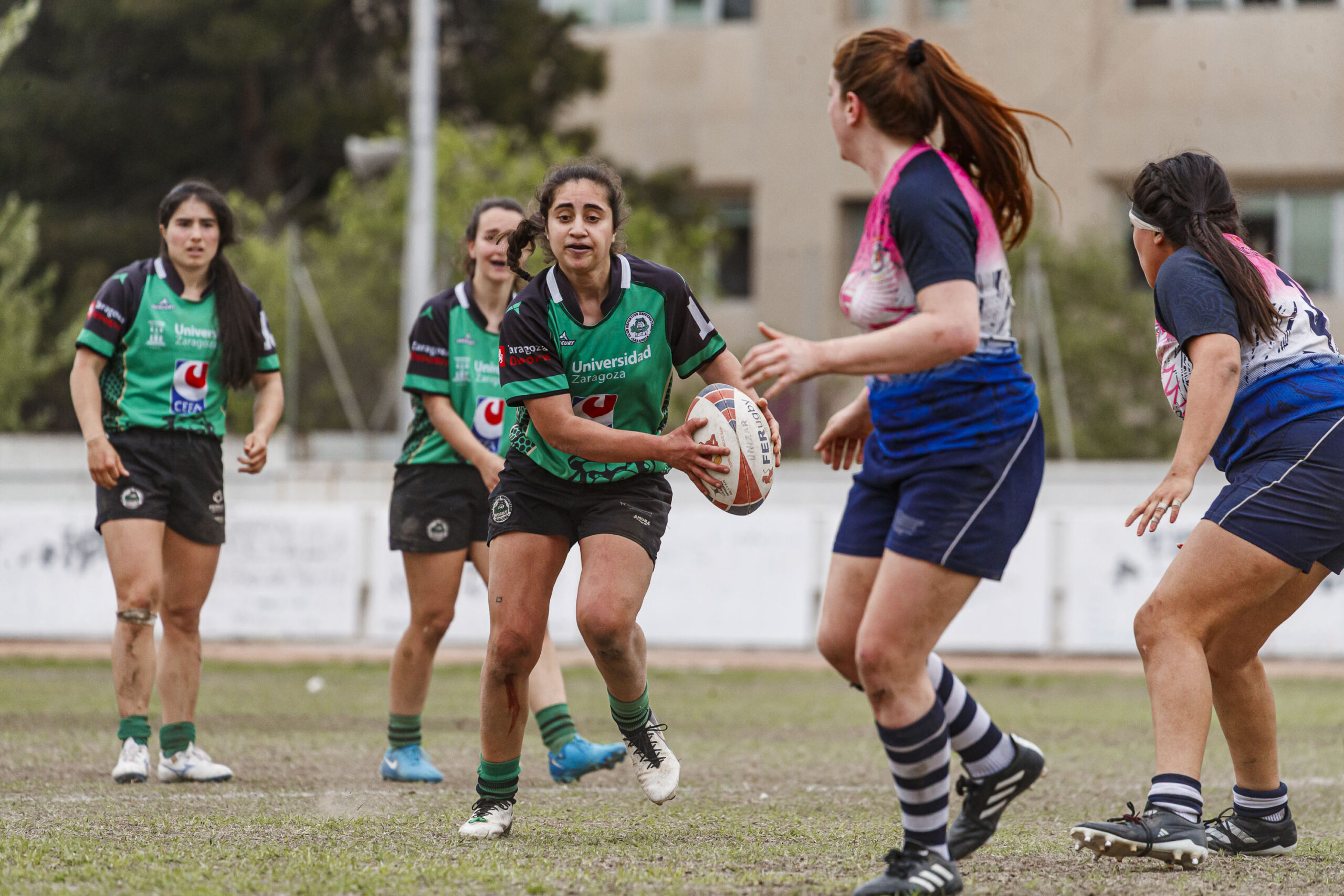 Partido correspondiente a la final de la Liga Aragonesa de rugby femenino entre el CEFA Unizar y Fénix