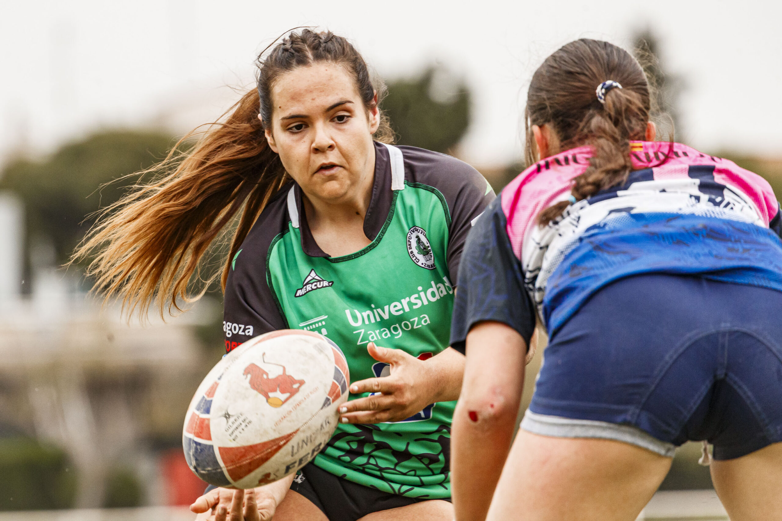 Partido correspondiente a la final de la Liga Aragonesa de rugby femenino entre el CEFA Unizar y Fénix