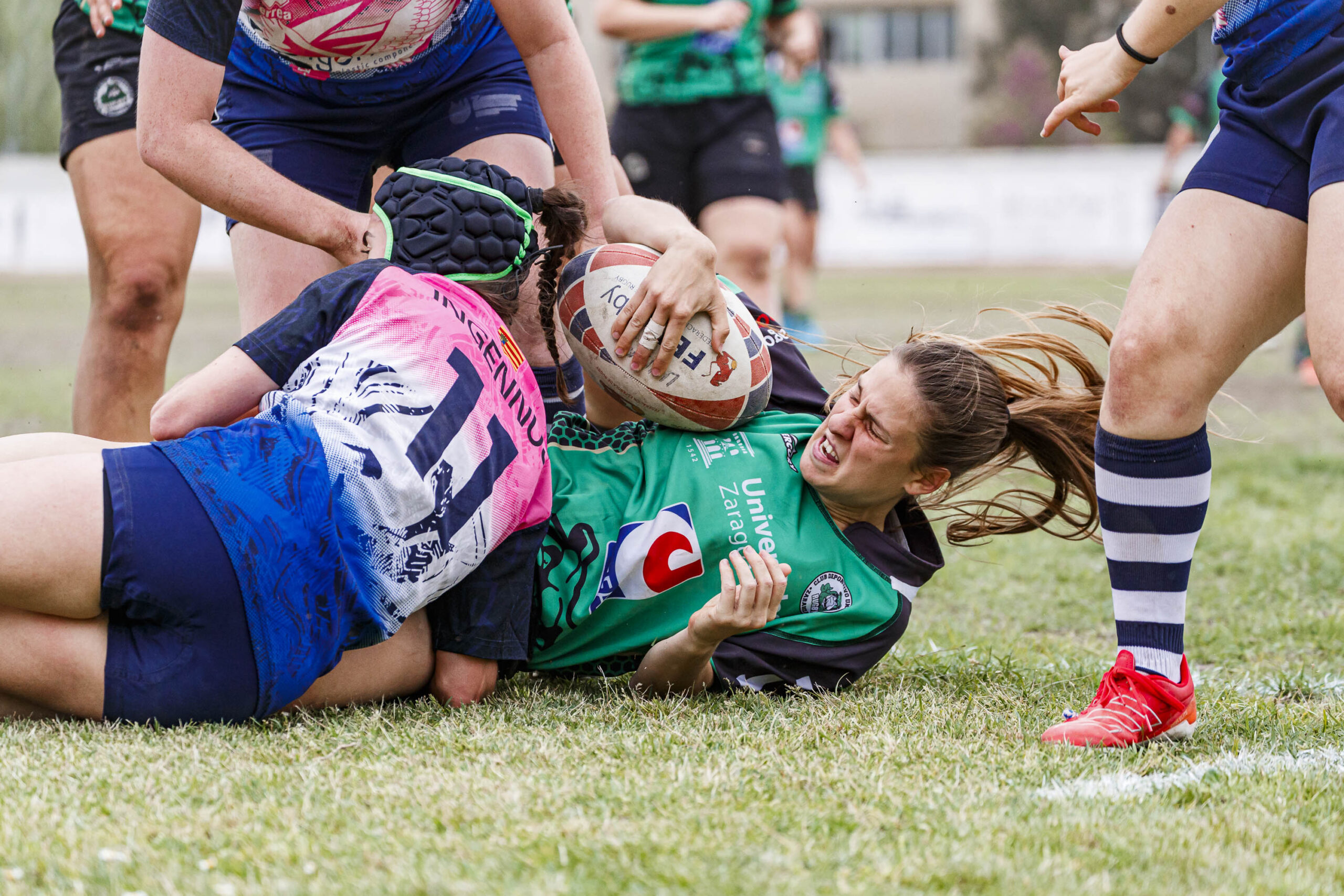 Partido correspondiente a la final de la Liga Aragonesa de rugby femenino entre el CEFA Unizar y Fénix