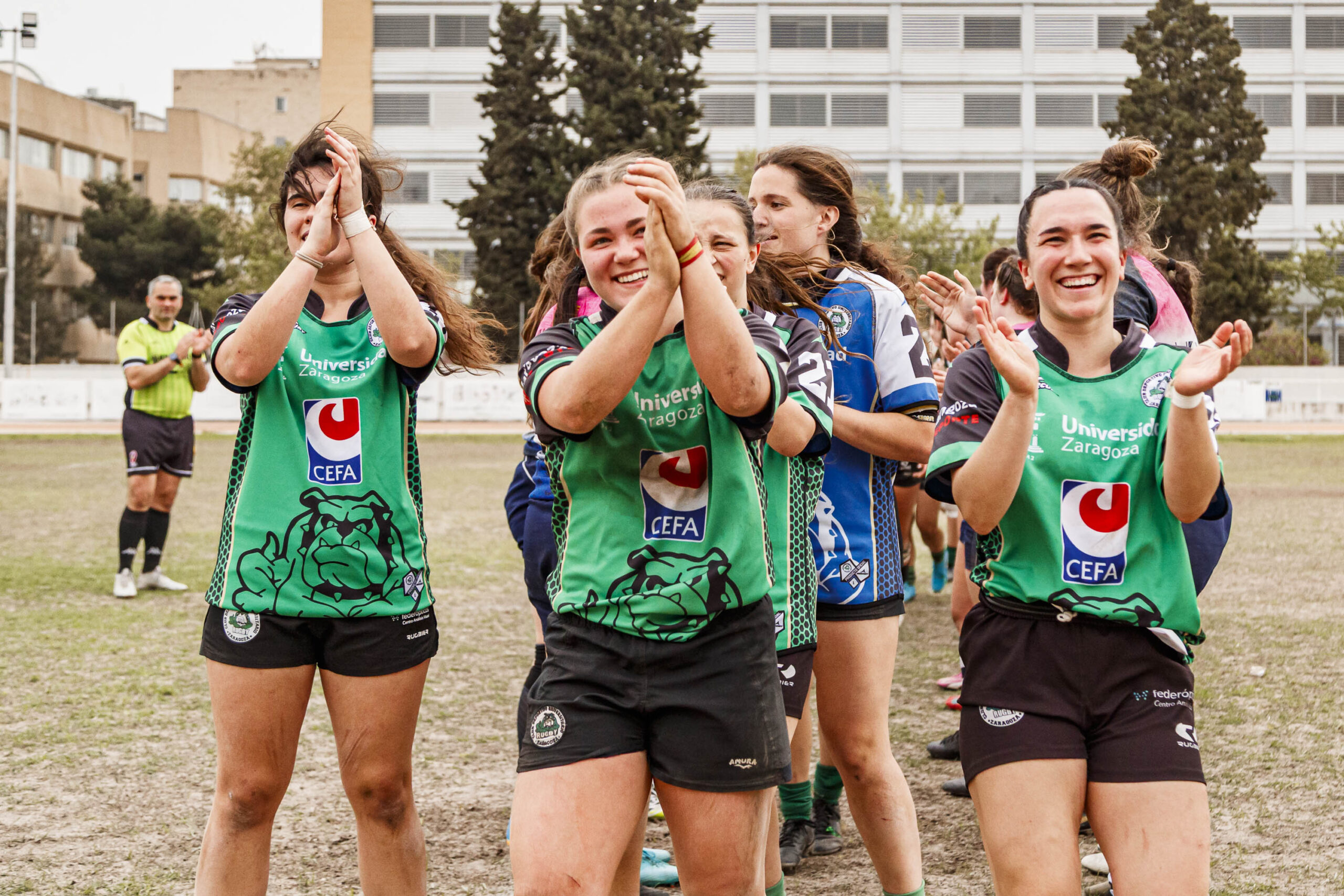 Partido correspondiente a la final de la Liga Aragonesa de rugby femenino entre el CEFA Unizar y Fénix