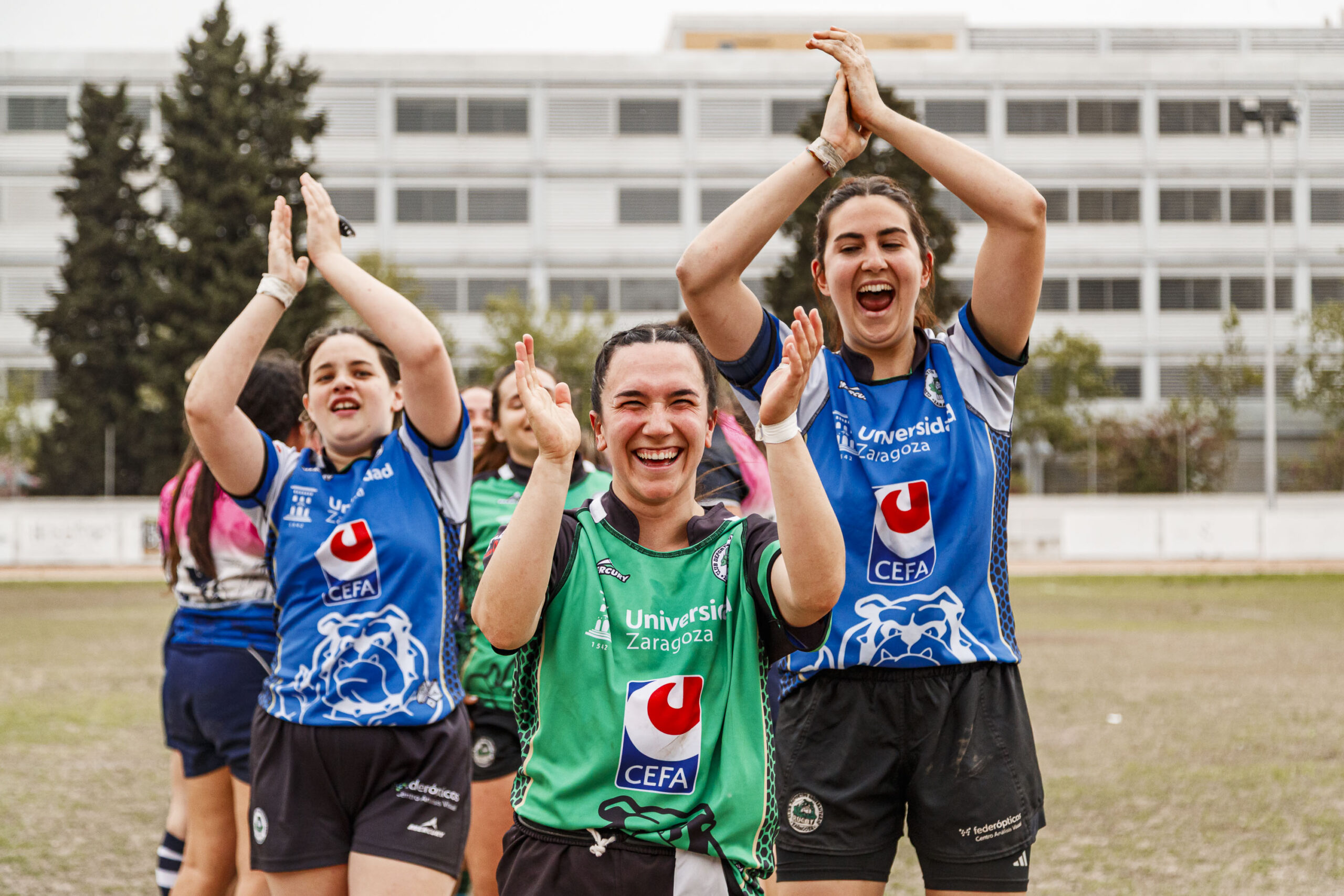 Partido correspondiente a la final de la Liga Aragonesa de rugby femenino entre el CEFA Unizar y Fénix