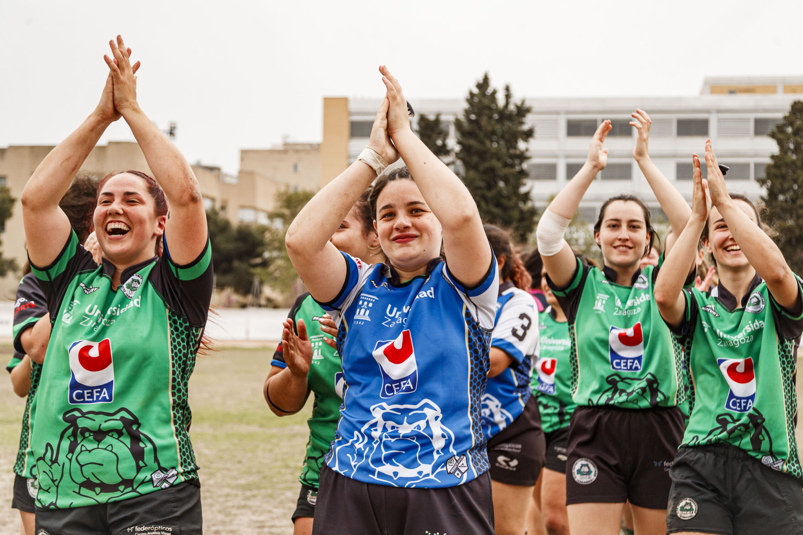 Partido correspondiente a la final de la Liga Aragonesa de rugby femenino entre el CEFA Unizar y Fénix