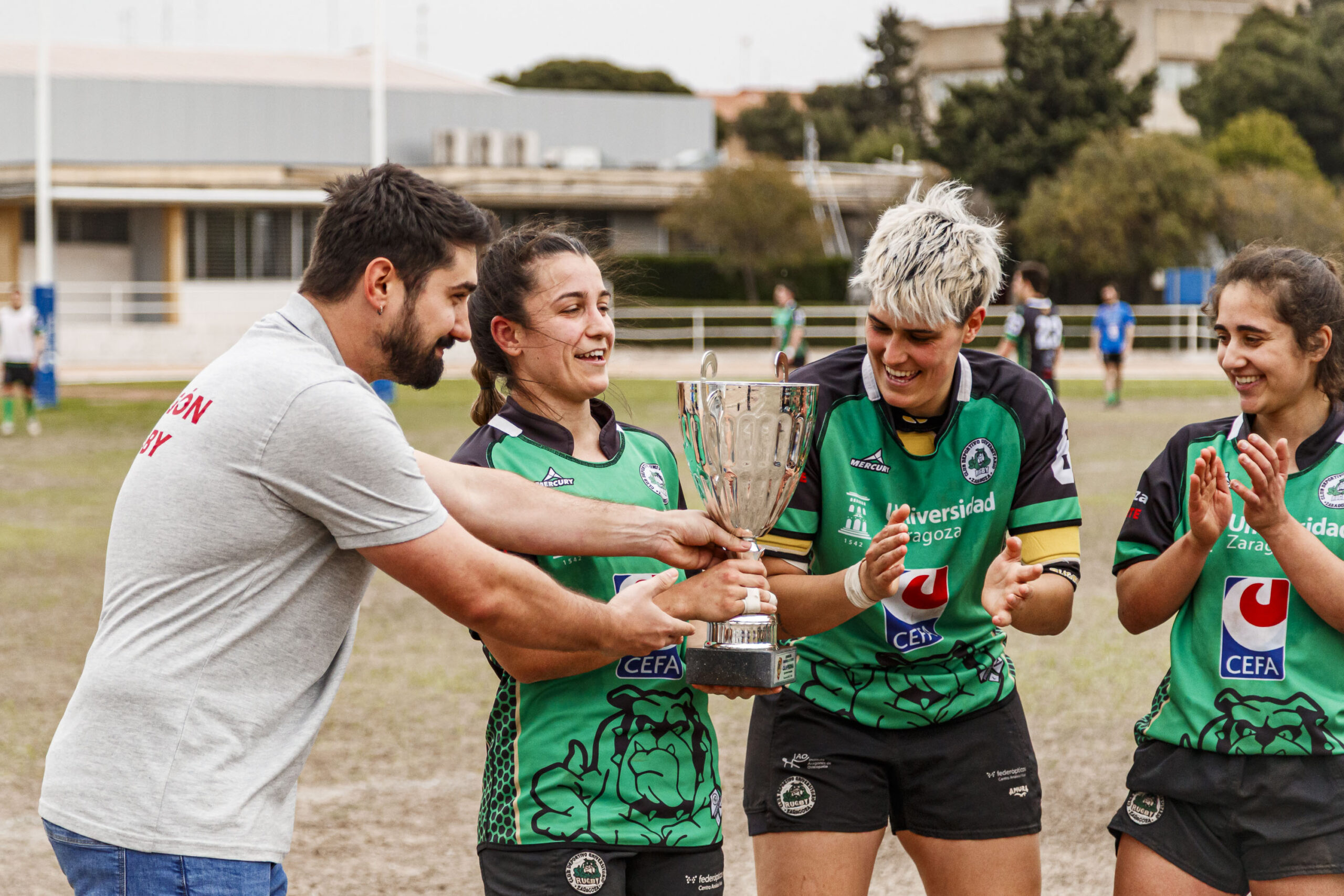 Partido correspondiente a la final de la Liga Aragonesa de rugby femenino entre el CEFA Unizar y Fénix