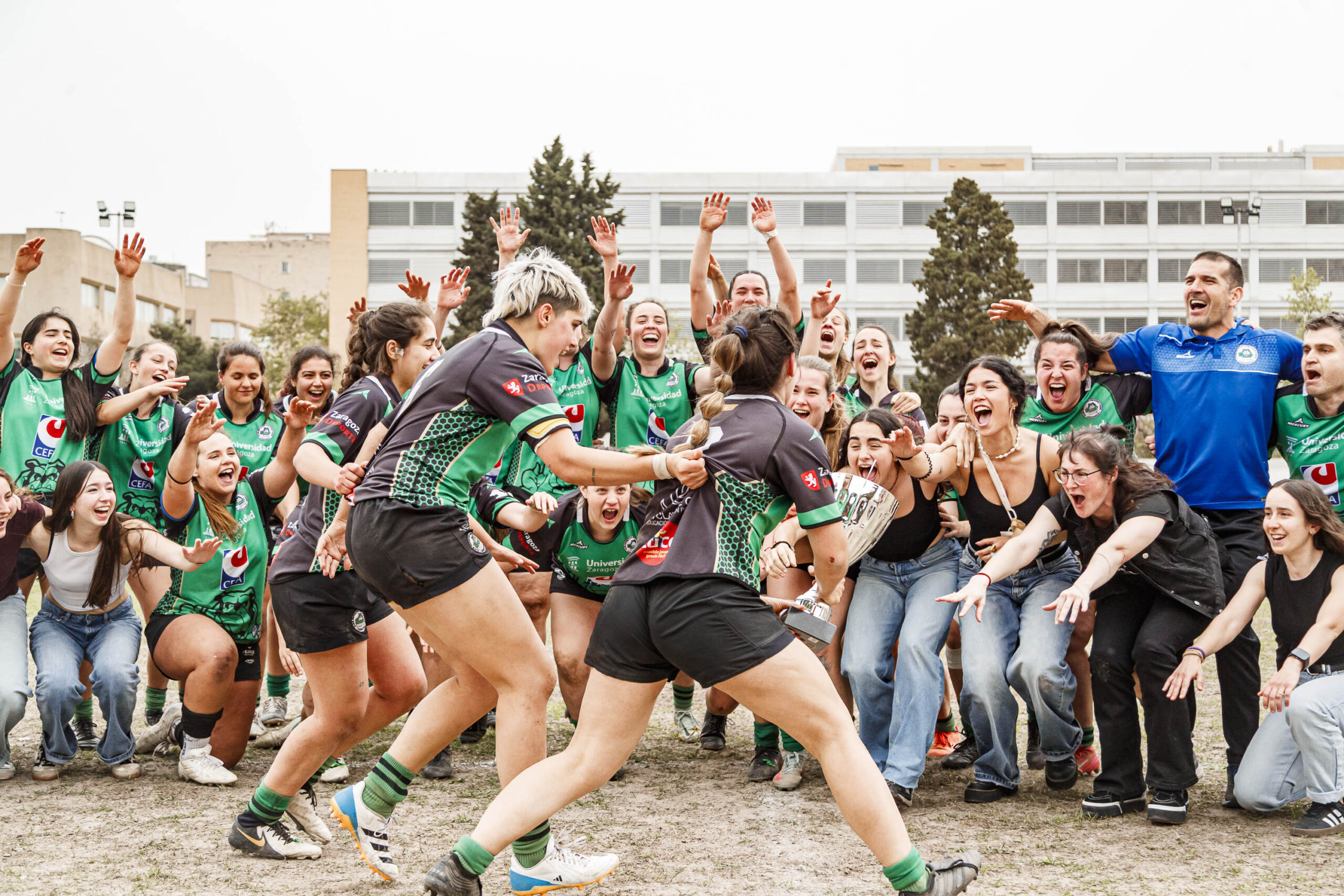 Partido correspondiente a la final de la Liga Aragonesa de rugby femenino entre el CEFA Unizar y Fénix