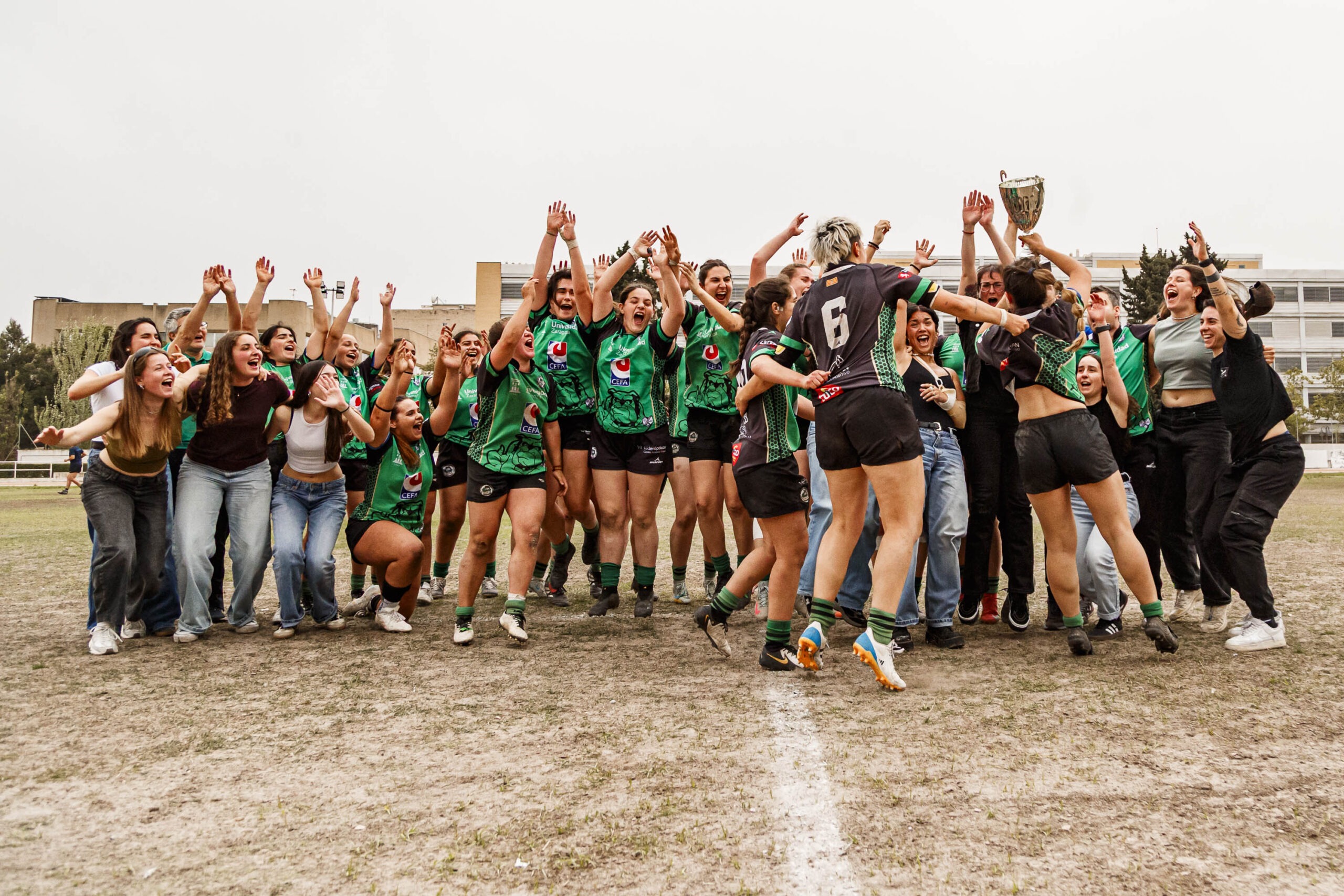 Partido correspondiente a la final de la Liga Aragonesa de rugby femenino entre el CEFA Unizar y Fénix