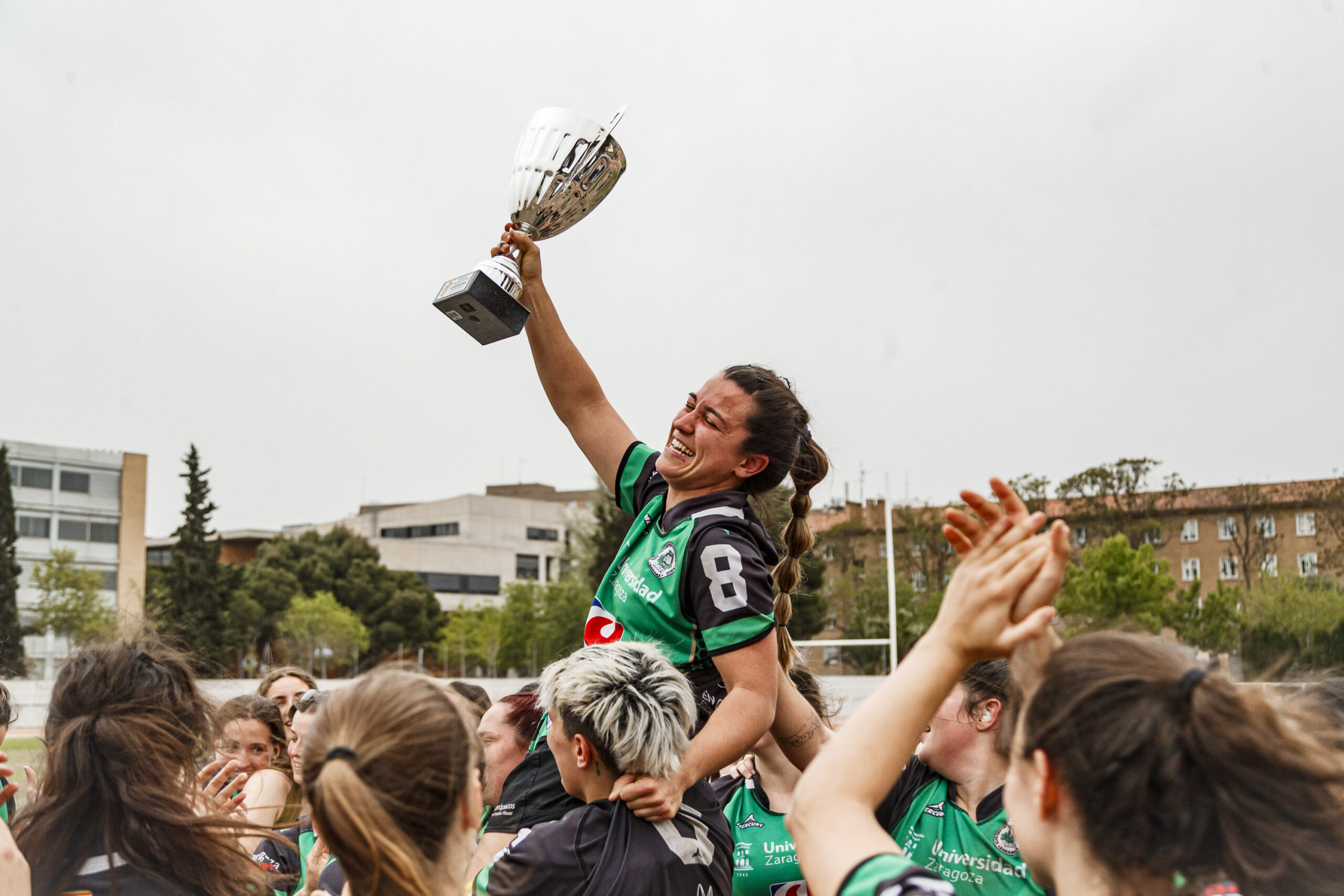 Partido correspondiente a la final de la Liga Aragonesa de rugby femenino entre el CEFA Unizar y Fénix