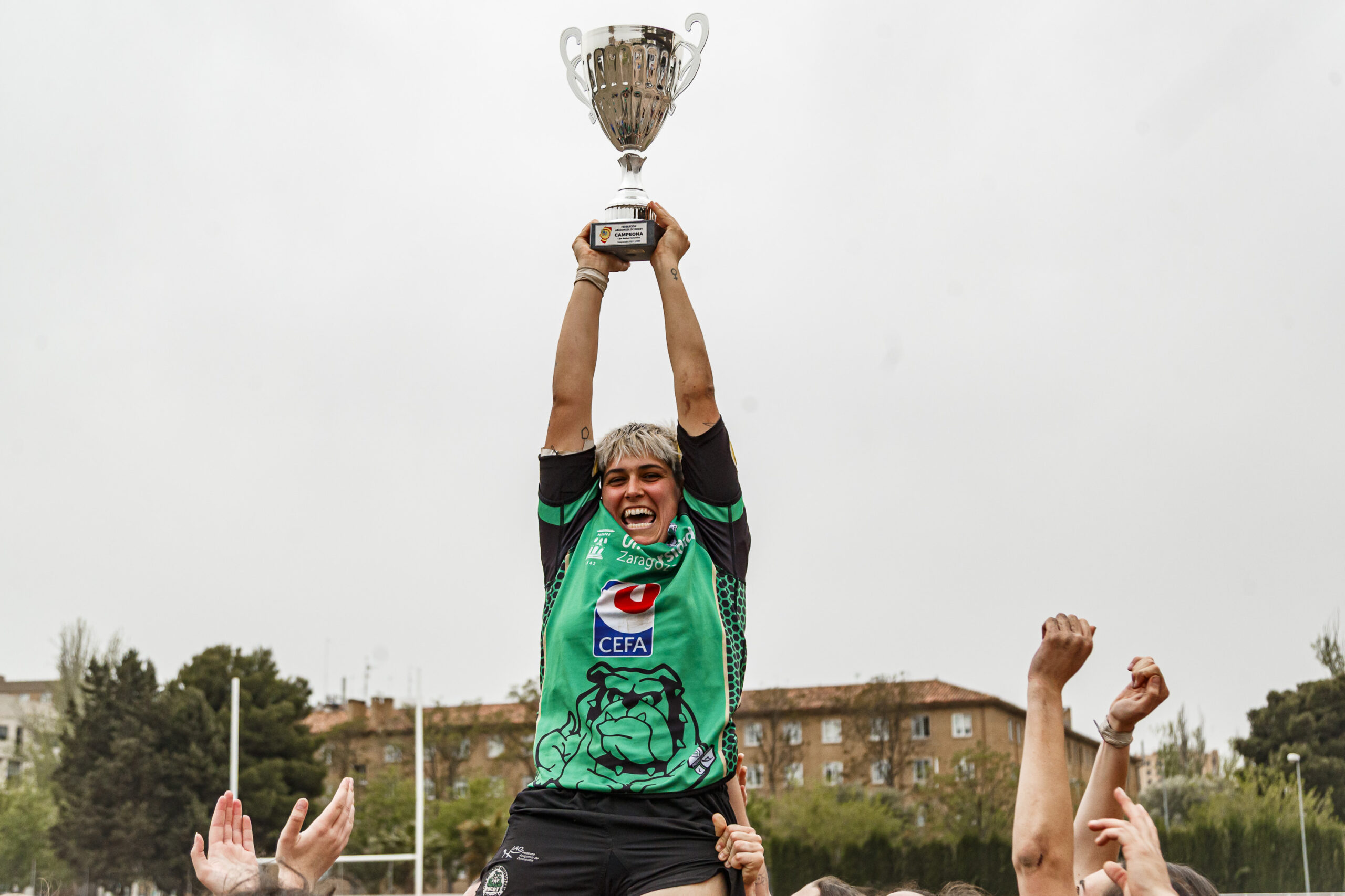 Partido correspondiente a la final de la Liga Aragonesa de rugby femenino entre el CEFA Unizar y Fénix